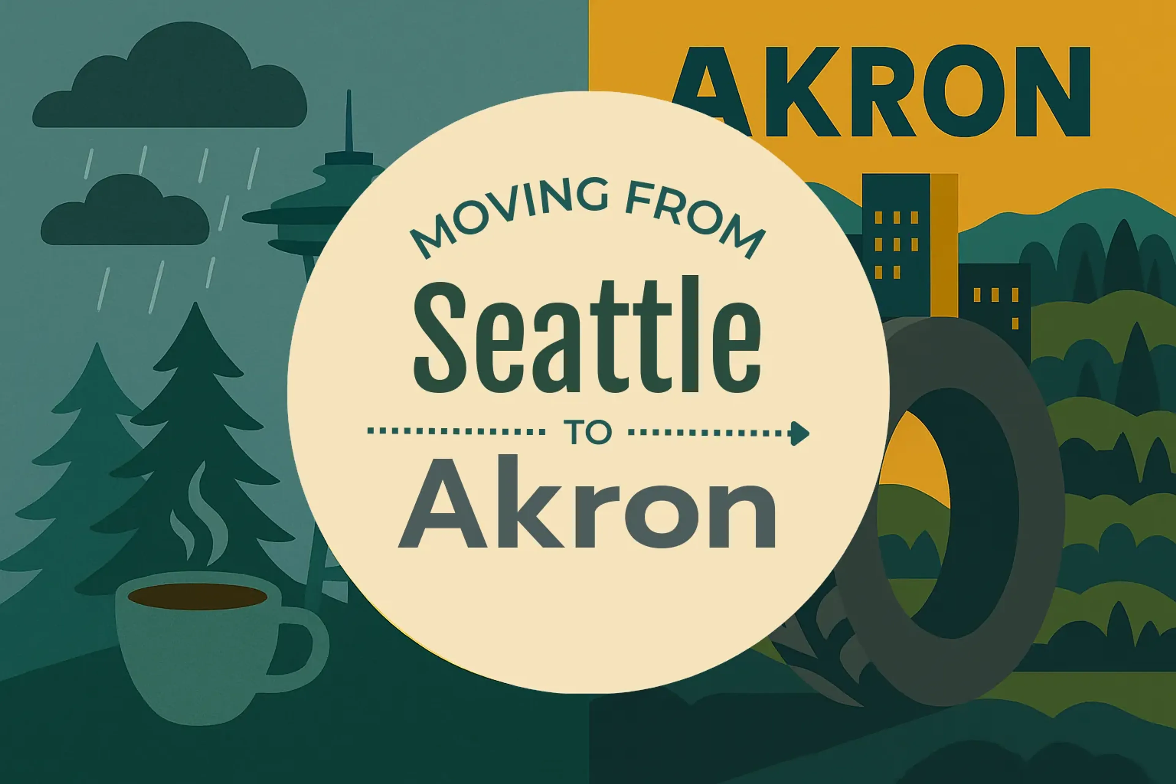 Side-by-side comparison of Seattle to Akron moving companies