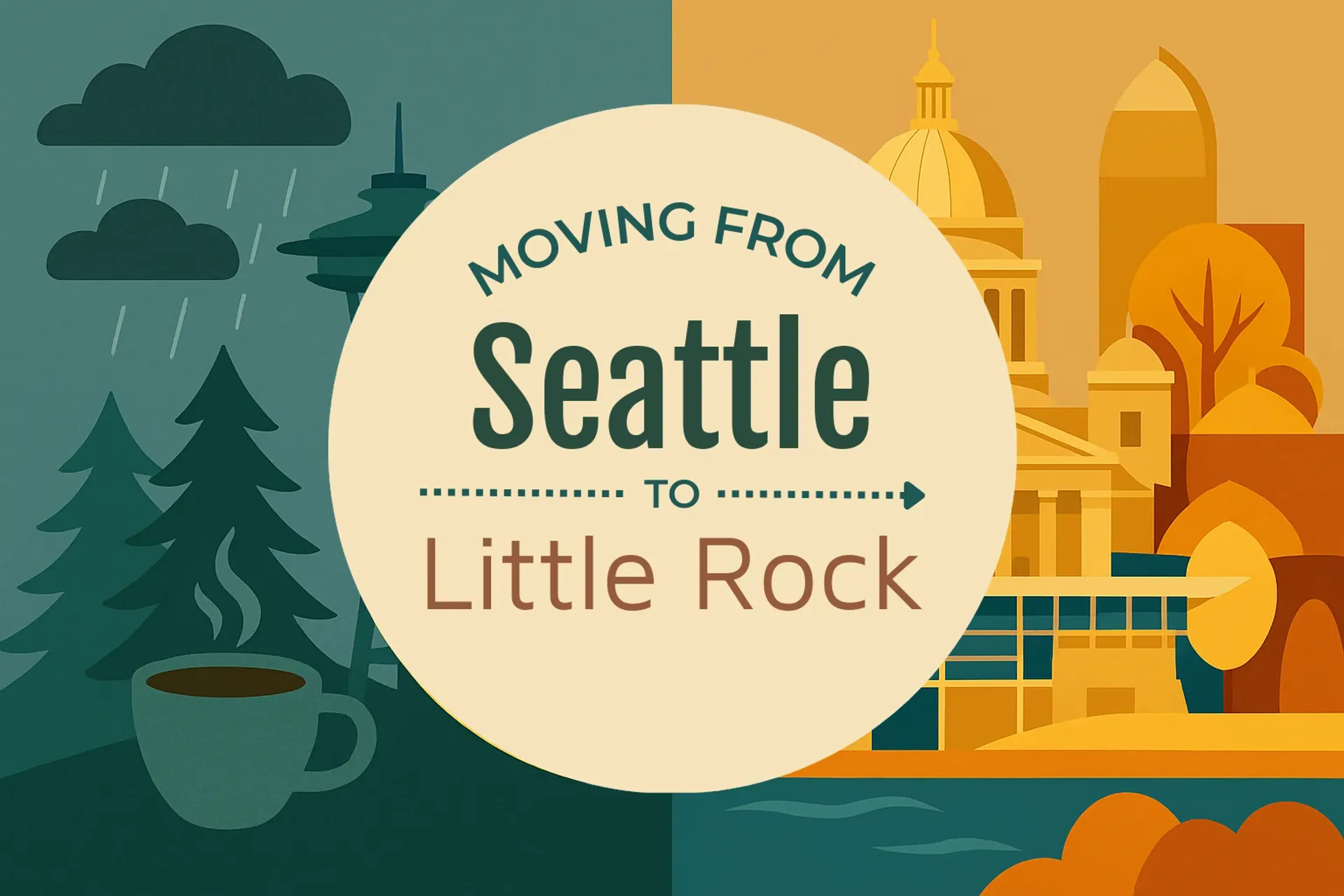 Side-by-side comparison of Seattle to Little Rock moving companies
