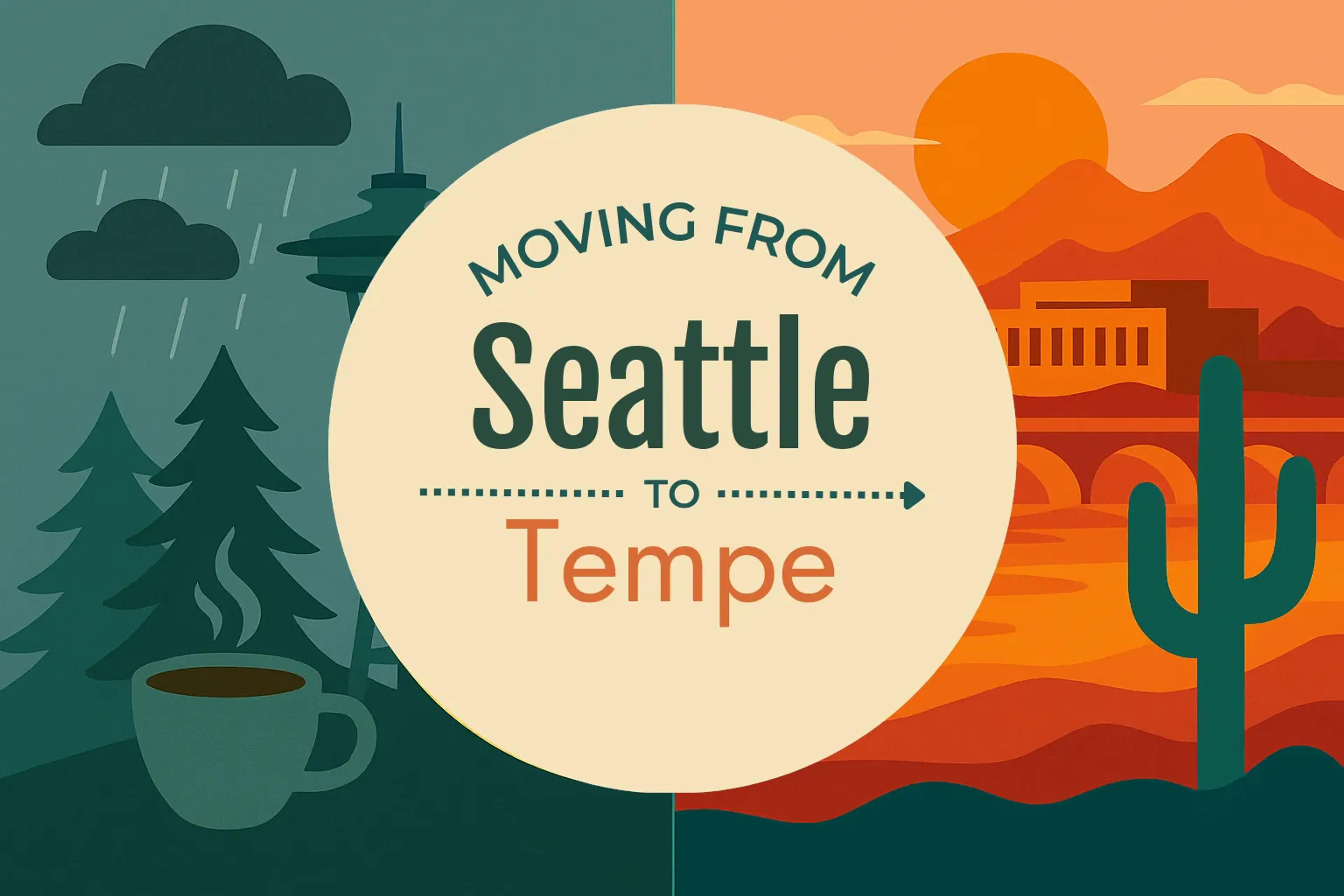 Side-by-side comparison of Seattle to Tempe moving companies