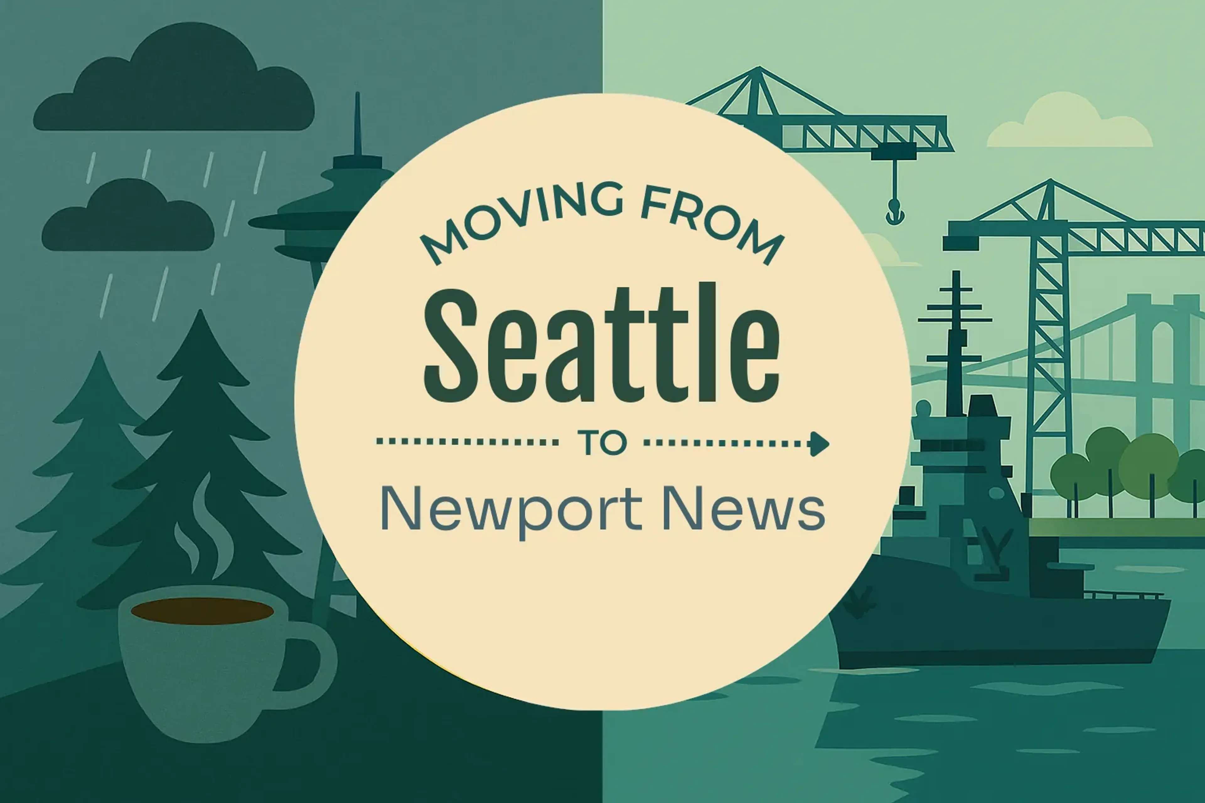Side-by-side comparison of Seattle to Newport News moving companies