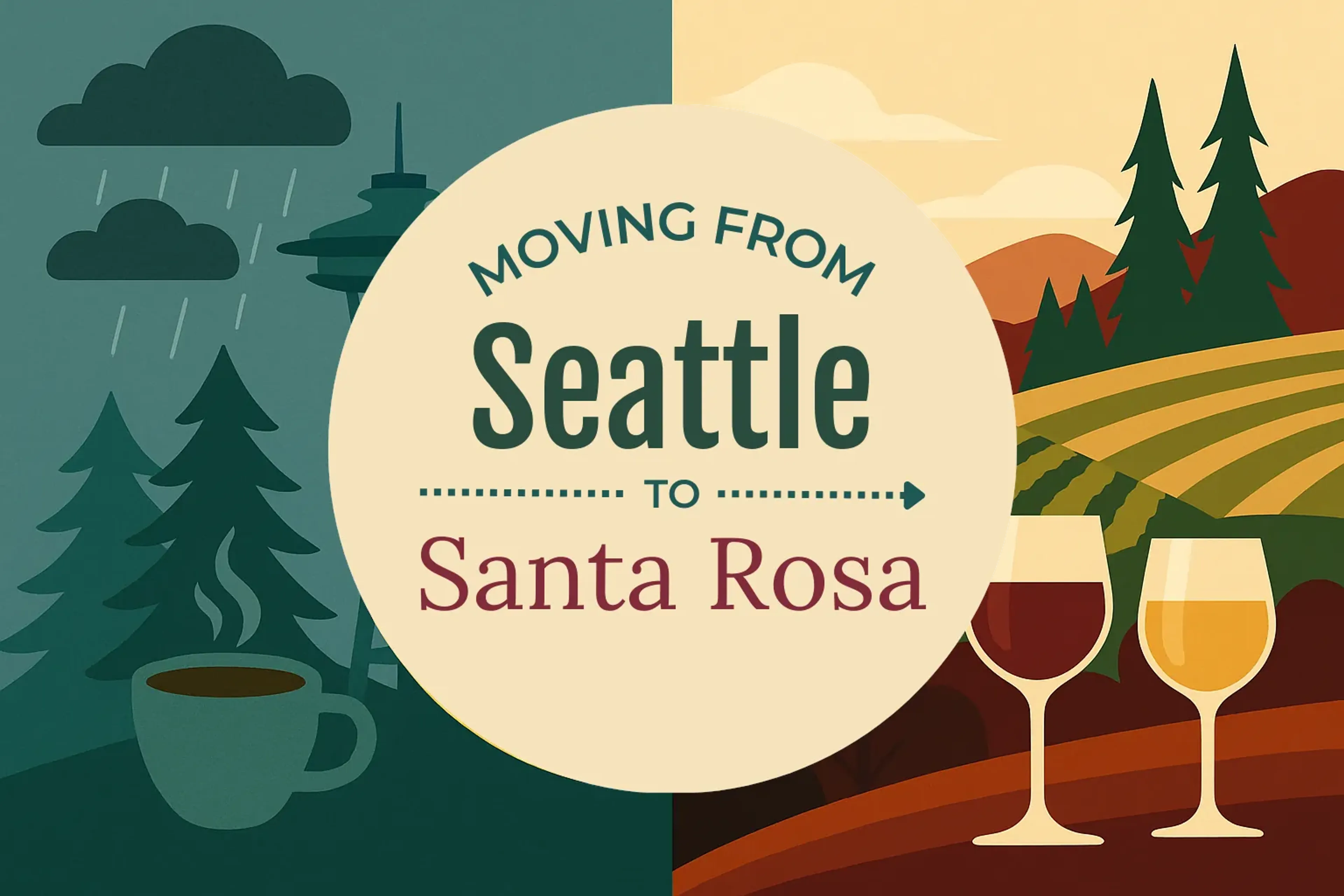 Side-by-side comparison of Seattle to Santa Rosa moving companies