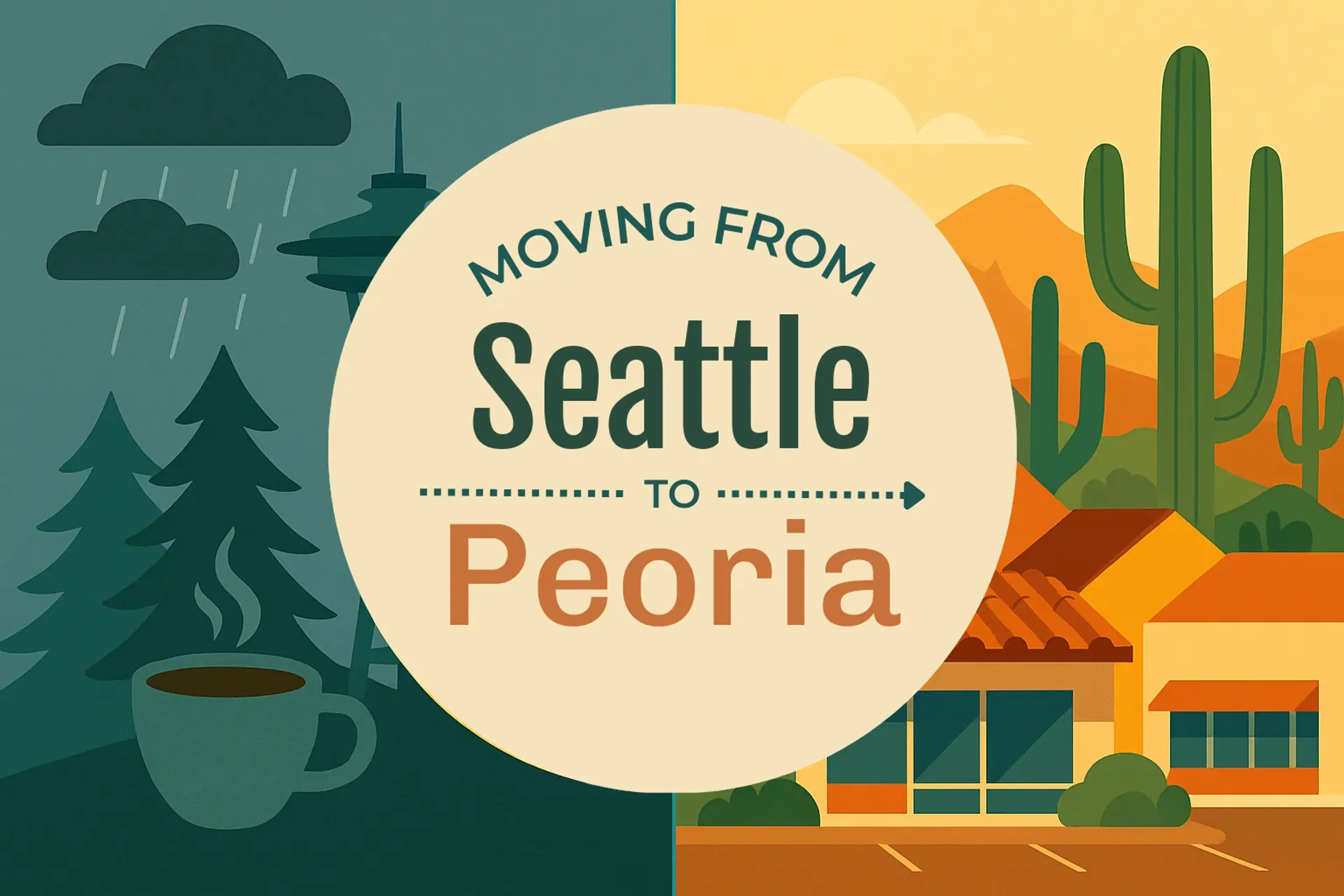 Side-by-side comparison of Seattle to Peoria moving companies