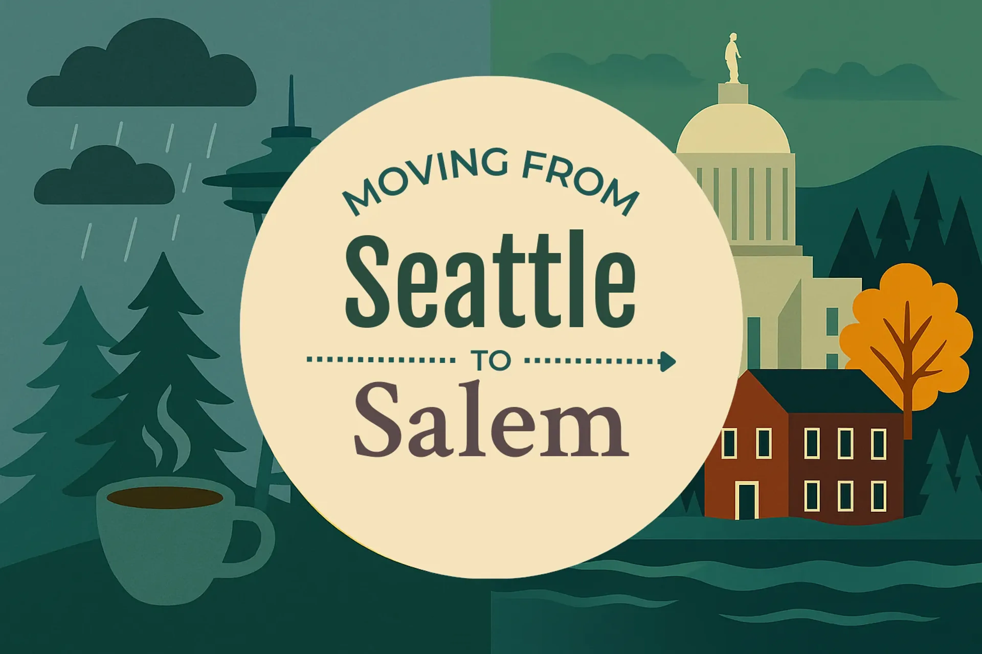 Side-by-side comparison of Seattle to Salem moving companies