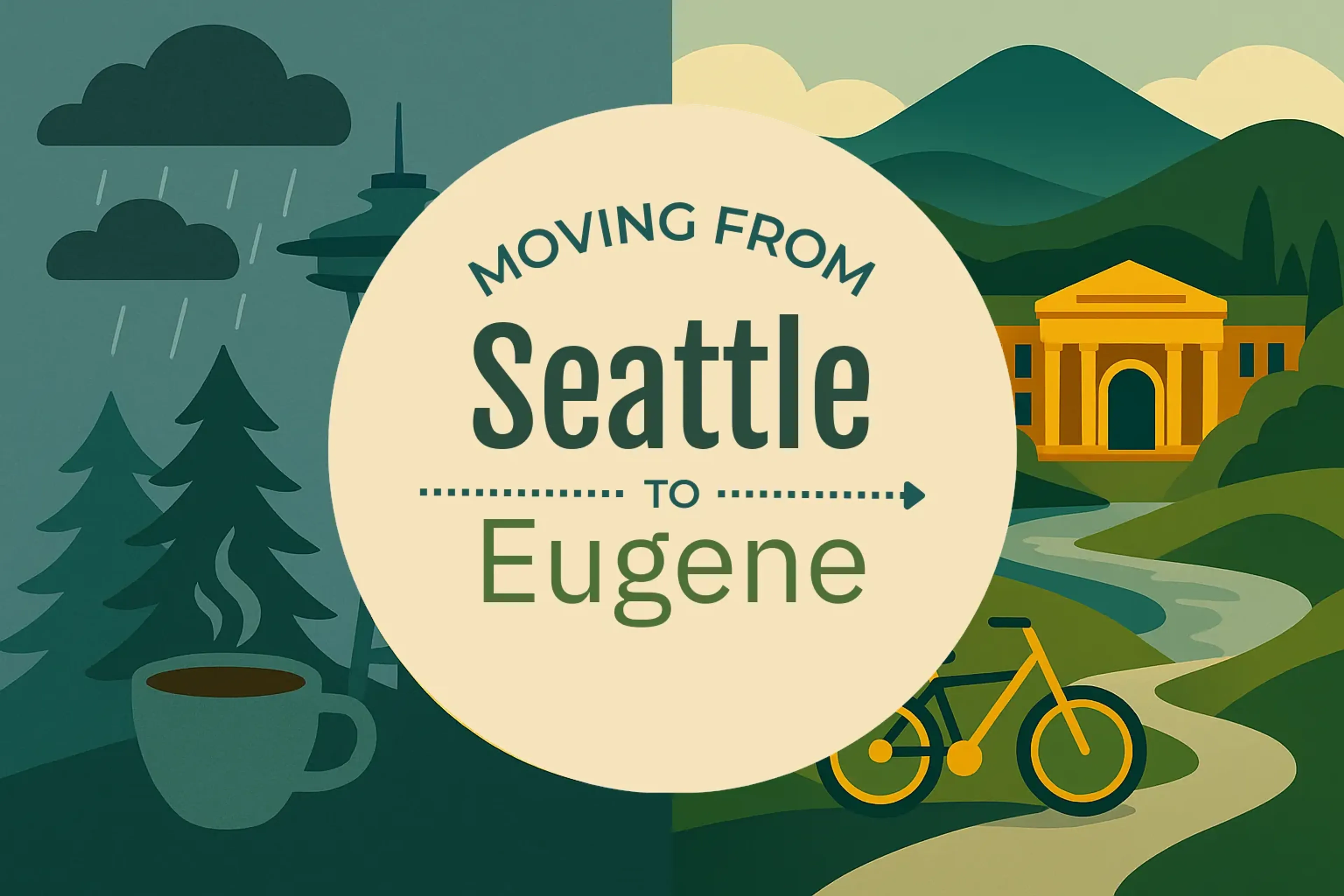 Side-by-side comparison of Seattle to Eugene moving companies