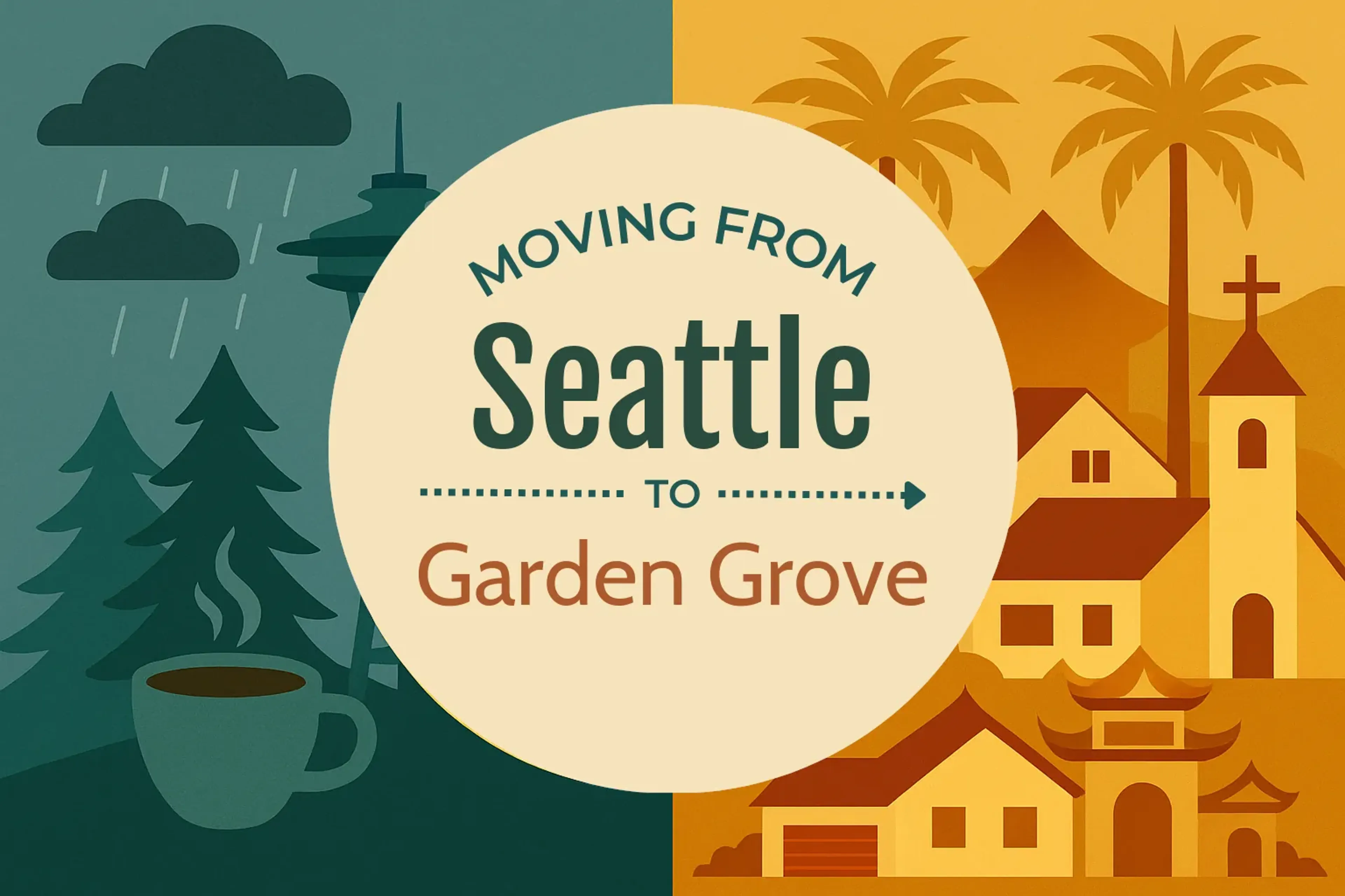 Side-by-side comparison of Seattle to Garden Grove moving companies
