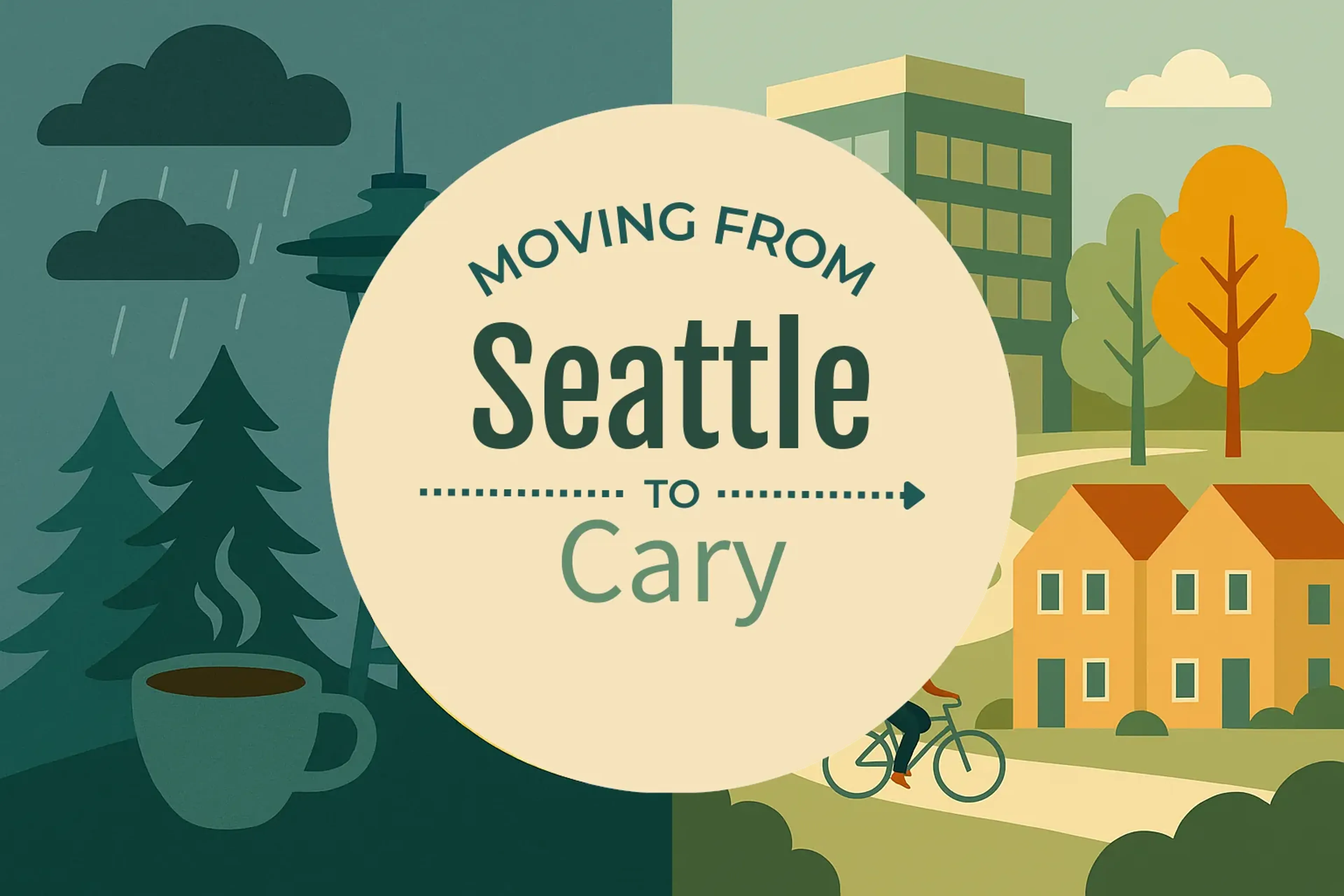 Side-by-side comparison of Seattle to Cary moving companies