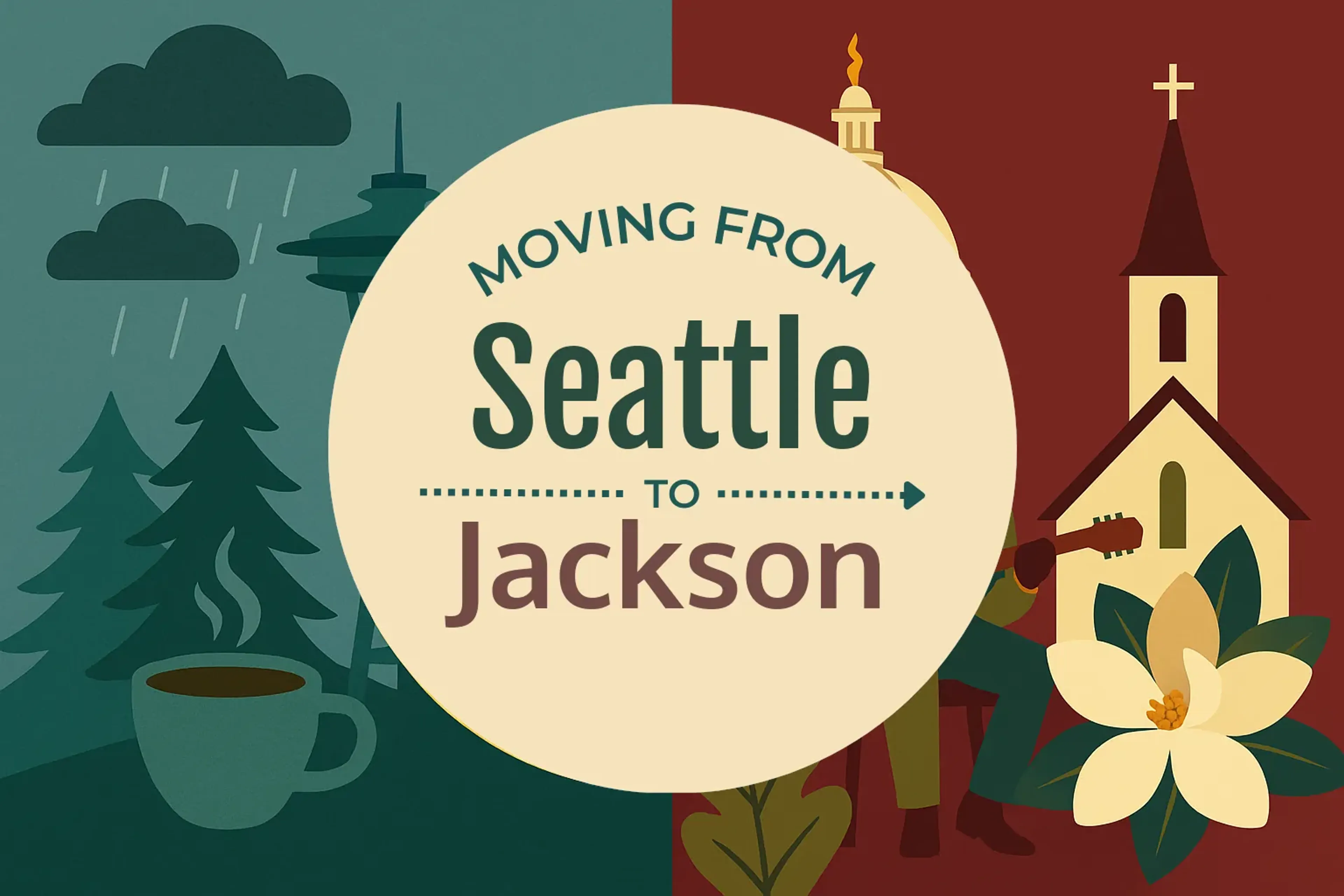 Side-by-side comparison of Seattle to Jackson moving companies