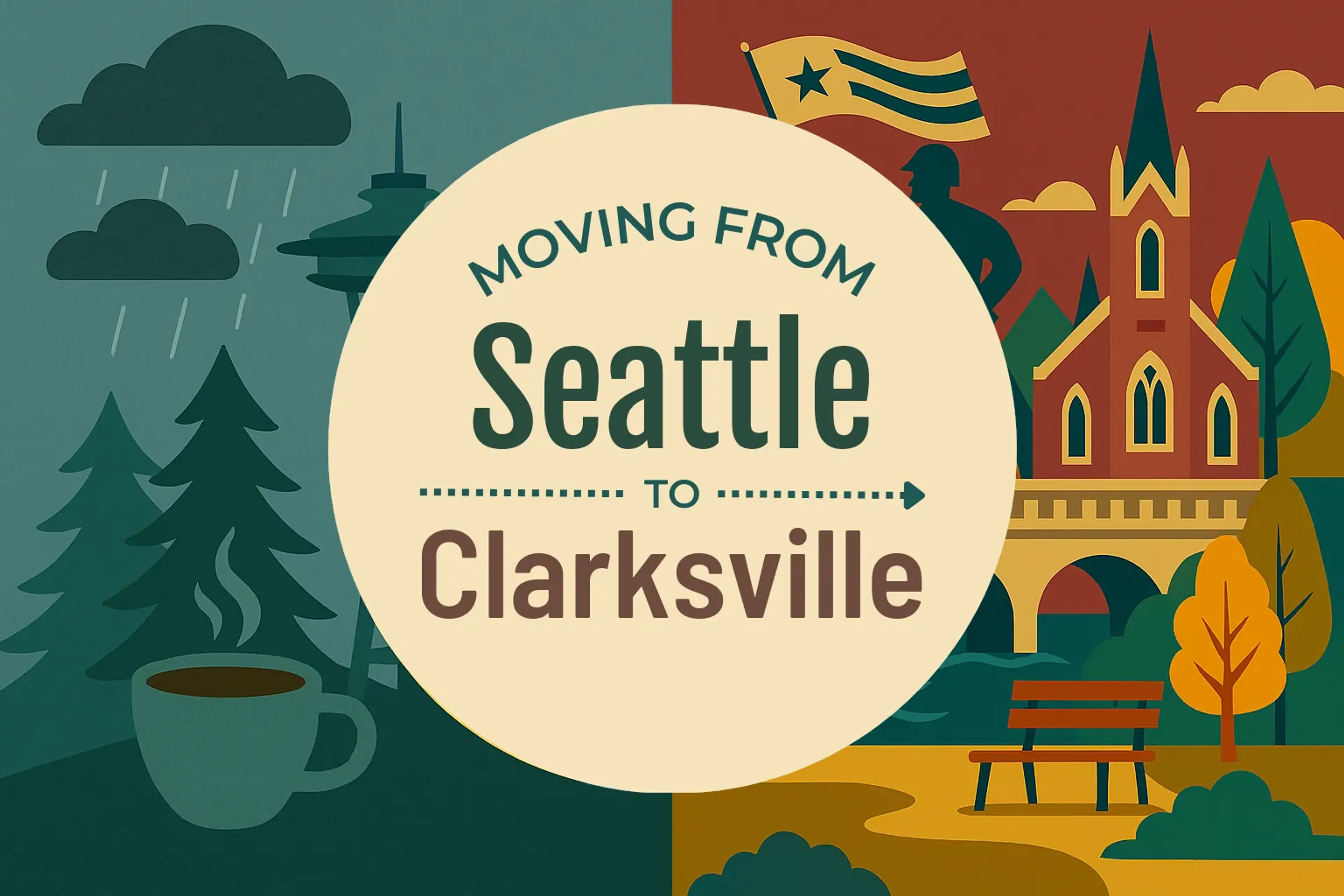 Side-by-side comparison of Seattle to Clarksville moving companies