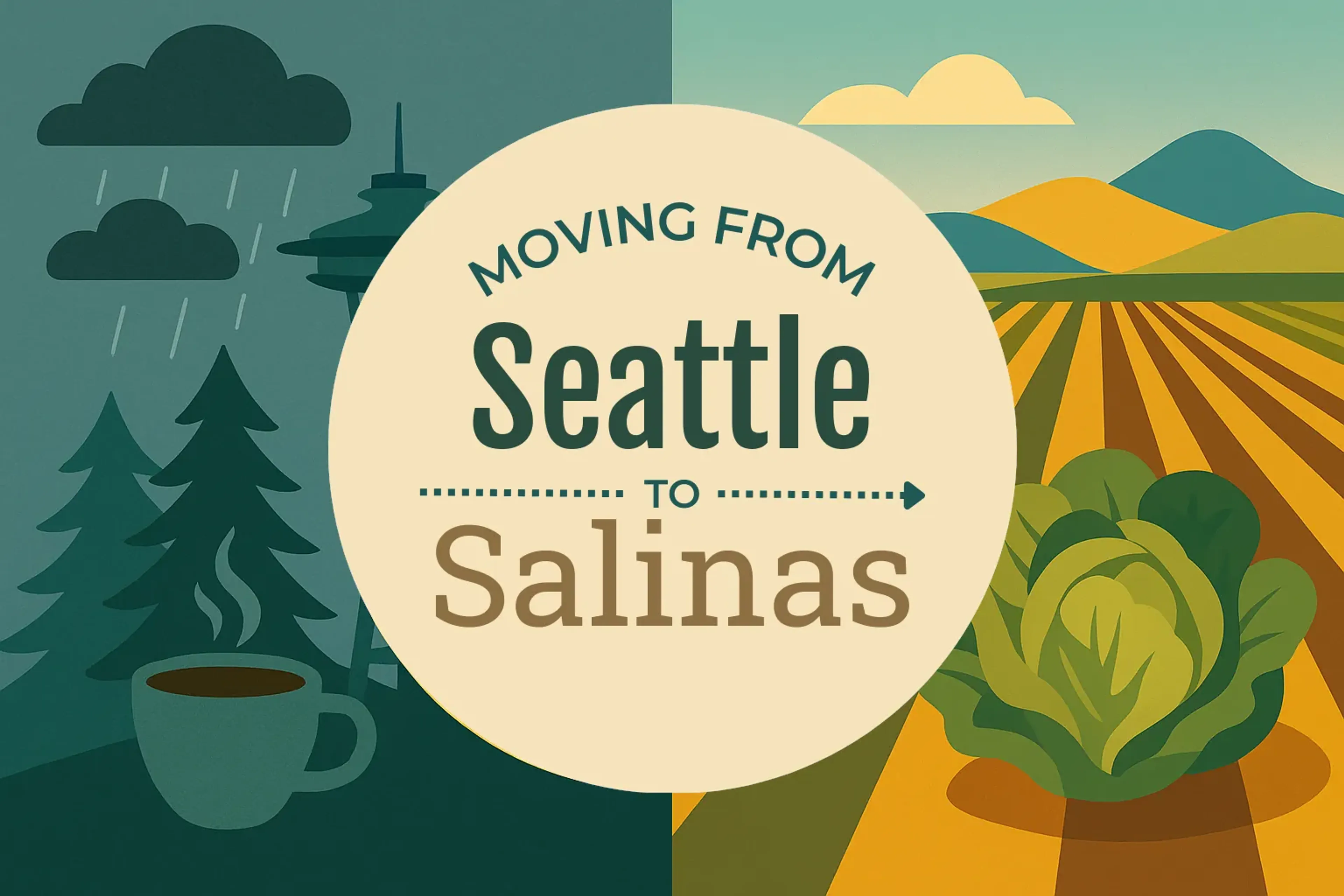 Side-by-side comparison of Seattle to Salinas moving companies