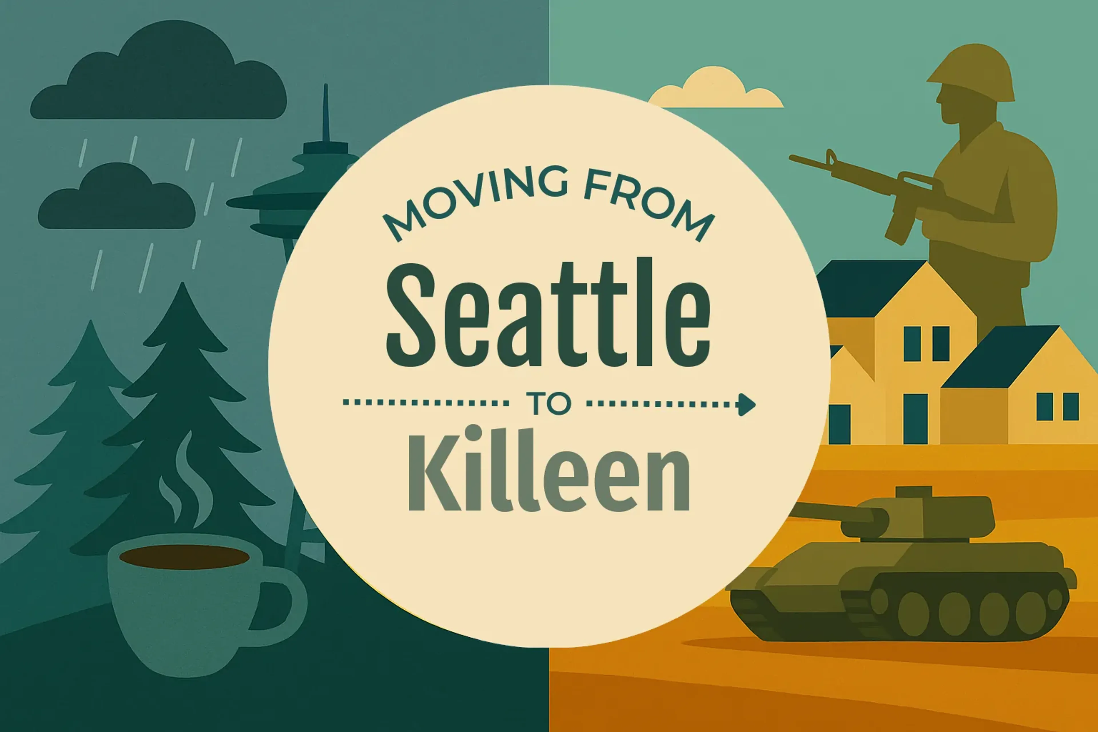 Side-by-side comparison of Seattle to Killeen moving companies