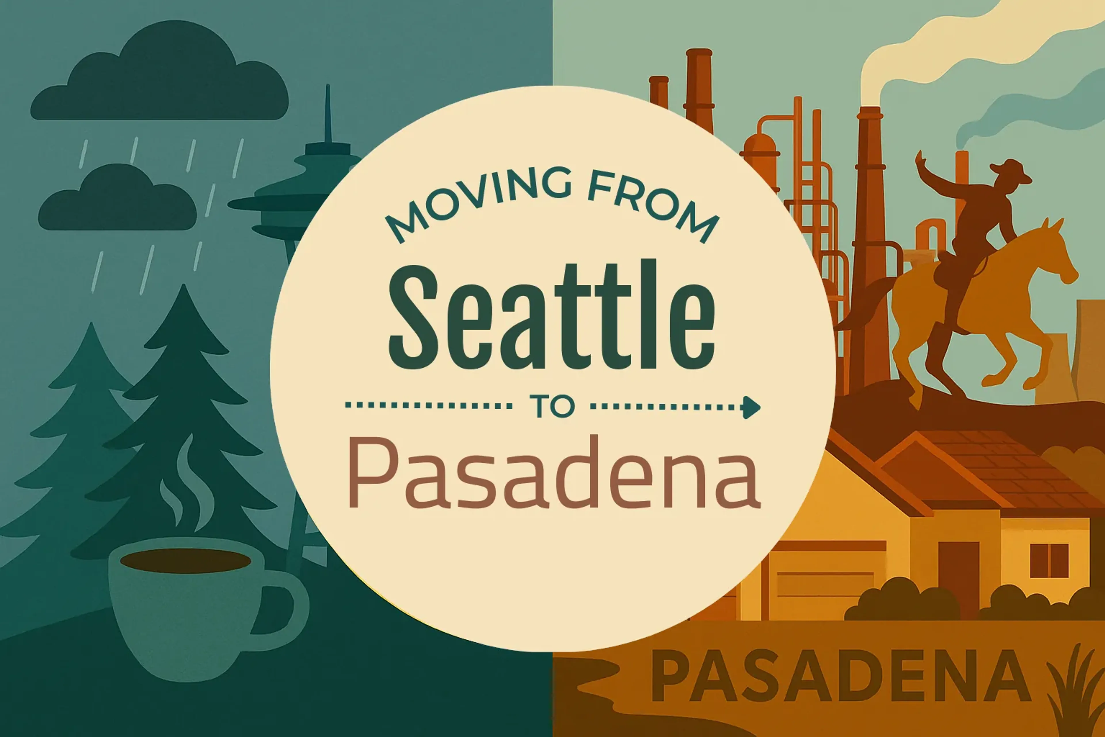 Side-by-side comparison of Seattle to Pasadena moving companies