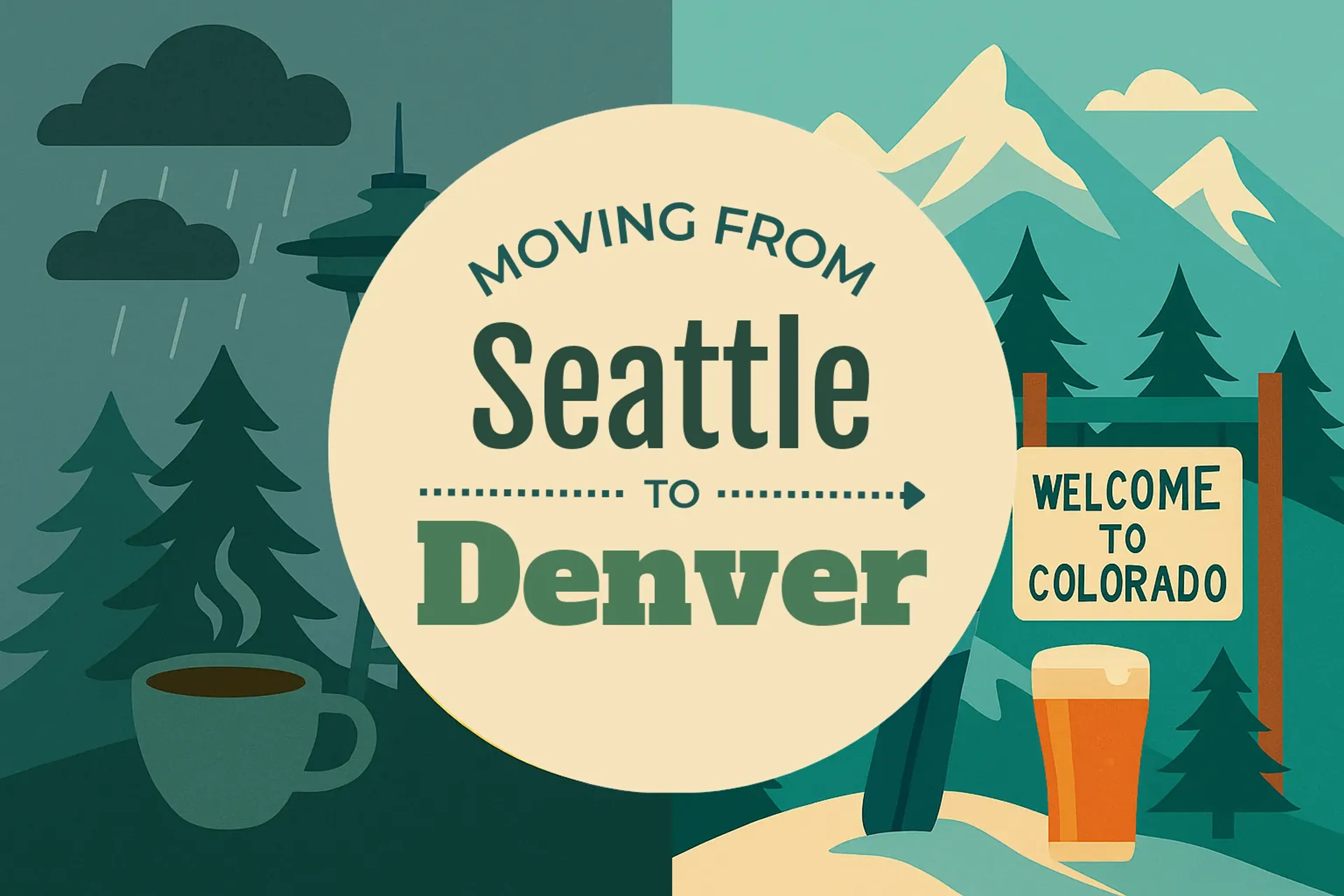 Side-by-side comparison of Seattle to Denver moving companies