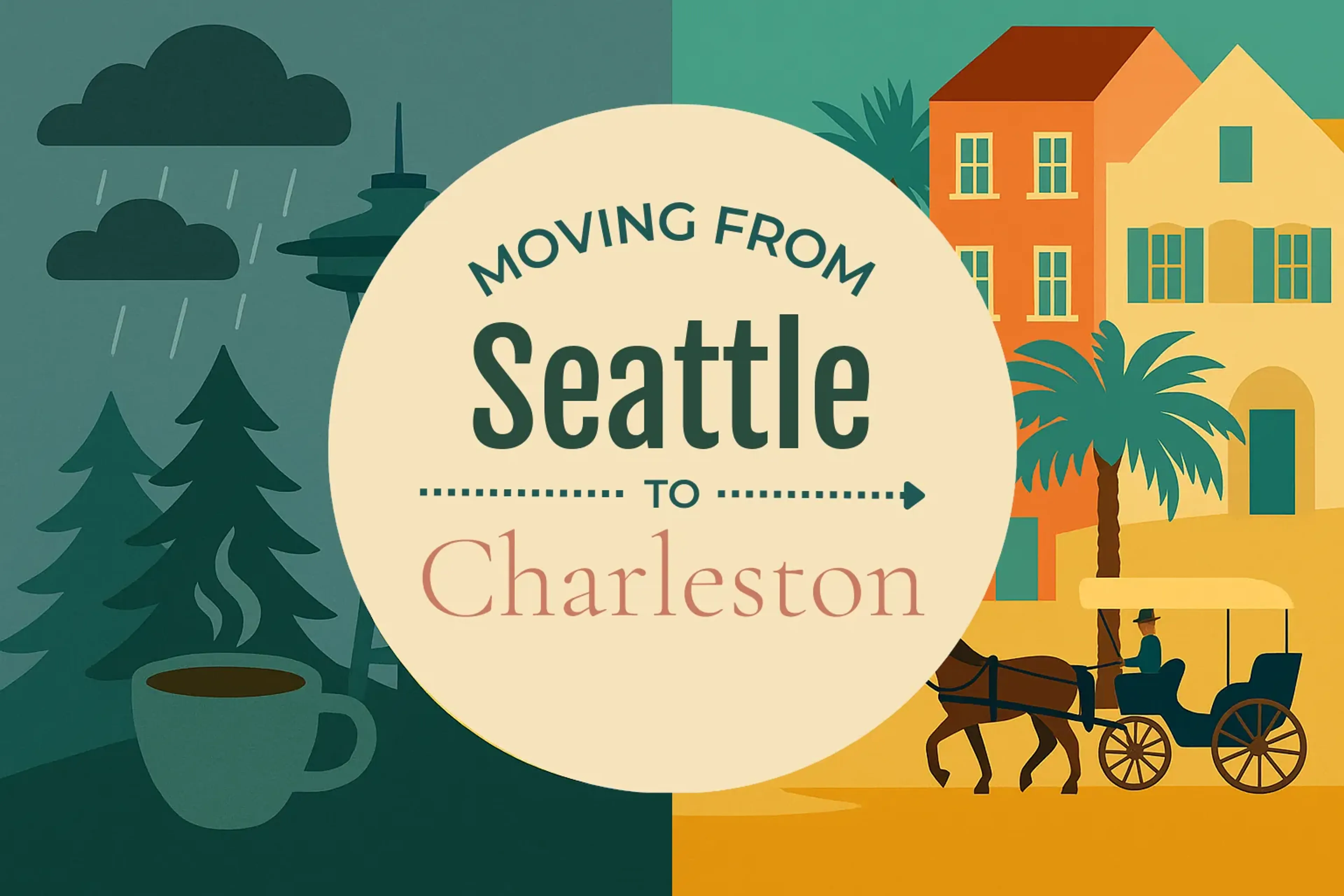 Side-by-side comparison of Seattle to Charleston moving companies