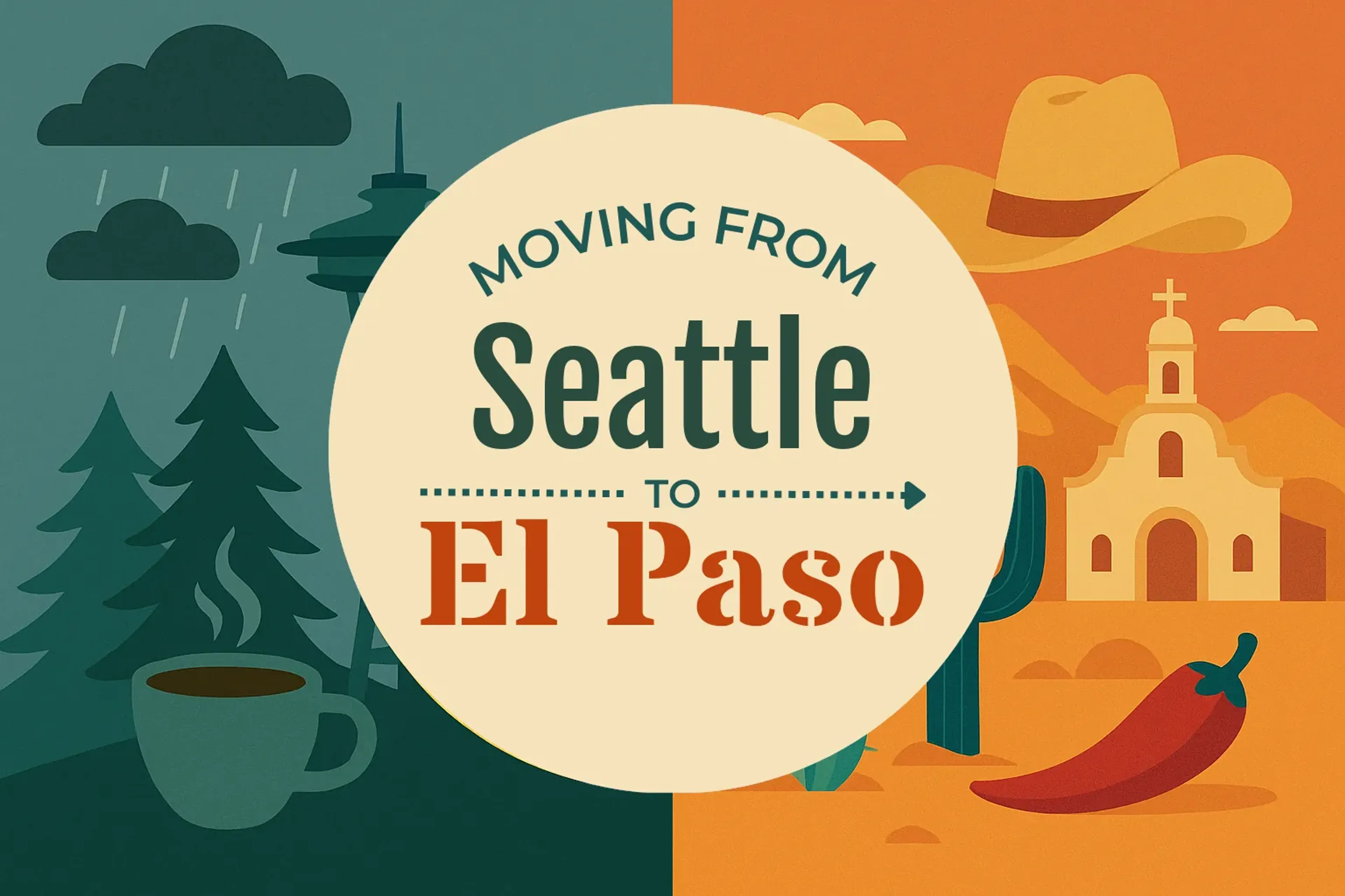 Side-by-side comparison of Seattle to El Paso moving companies