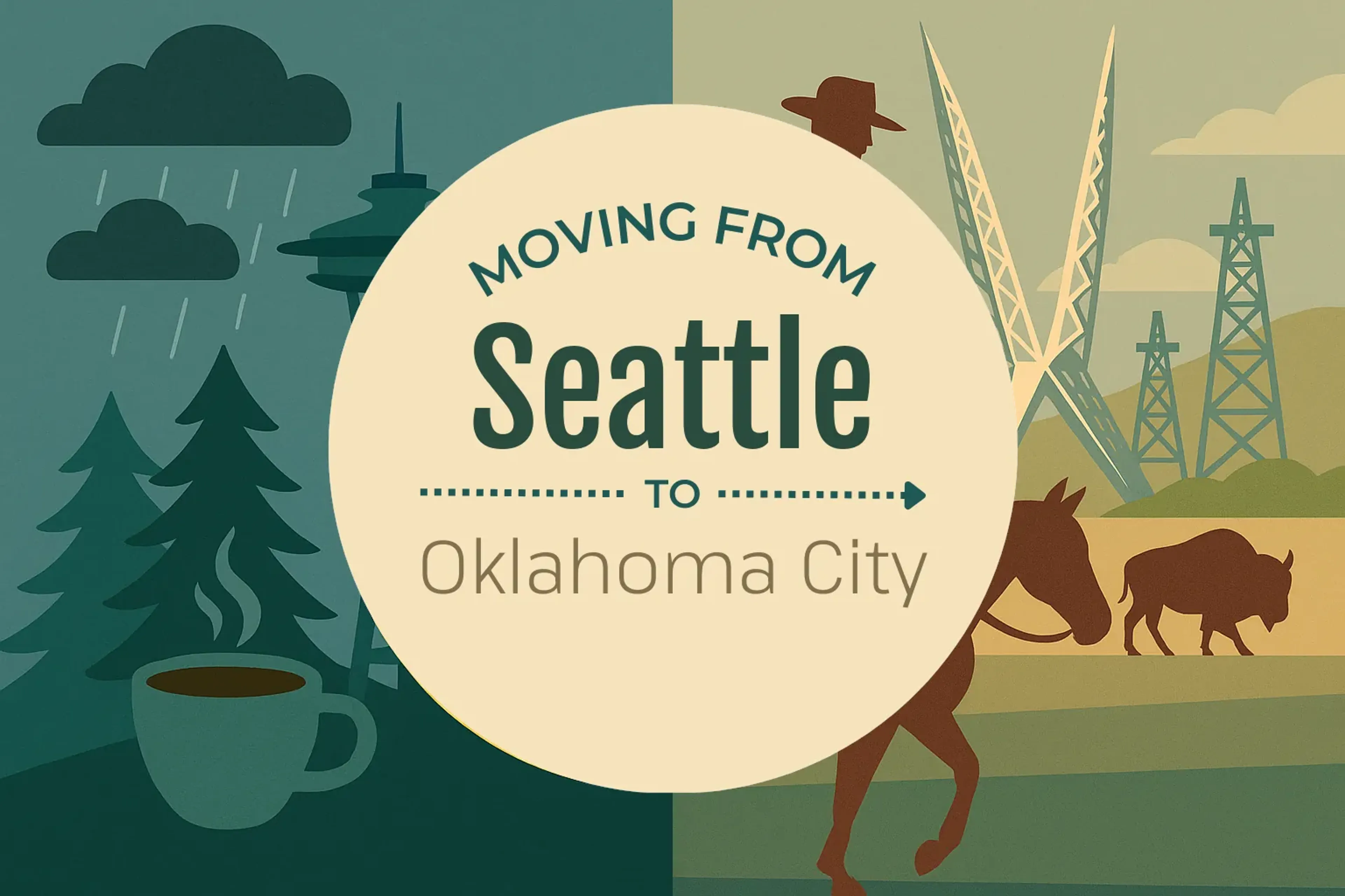 Side-by-side comparison of Seattle to Oklahoma City moving companies