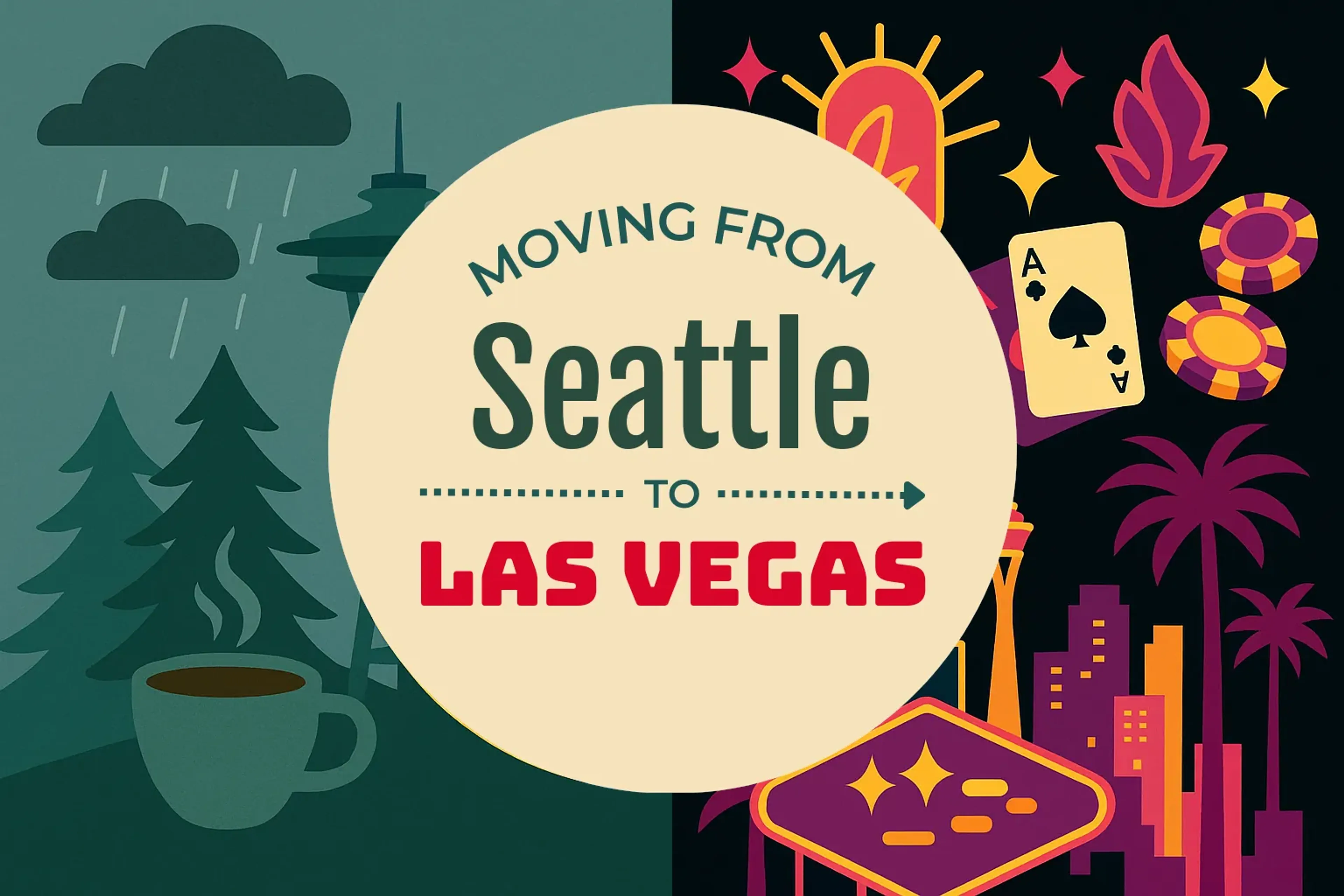 Side-by-side comparison of Seattle to Las Vegas moving companies