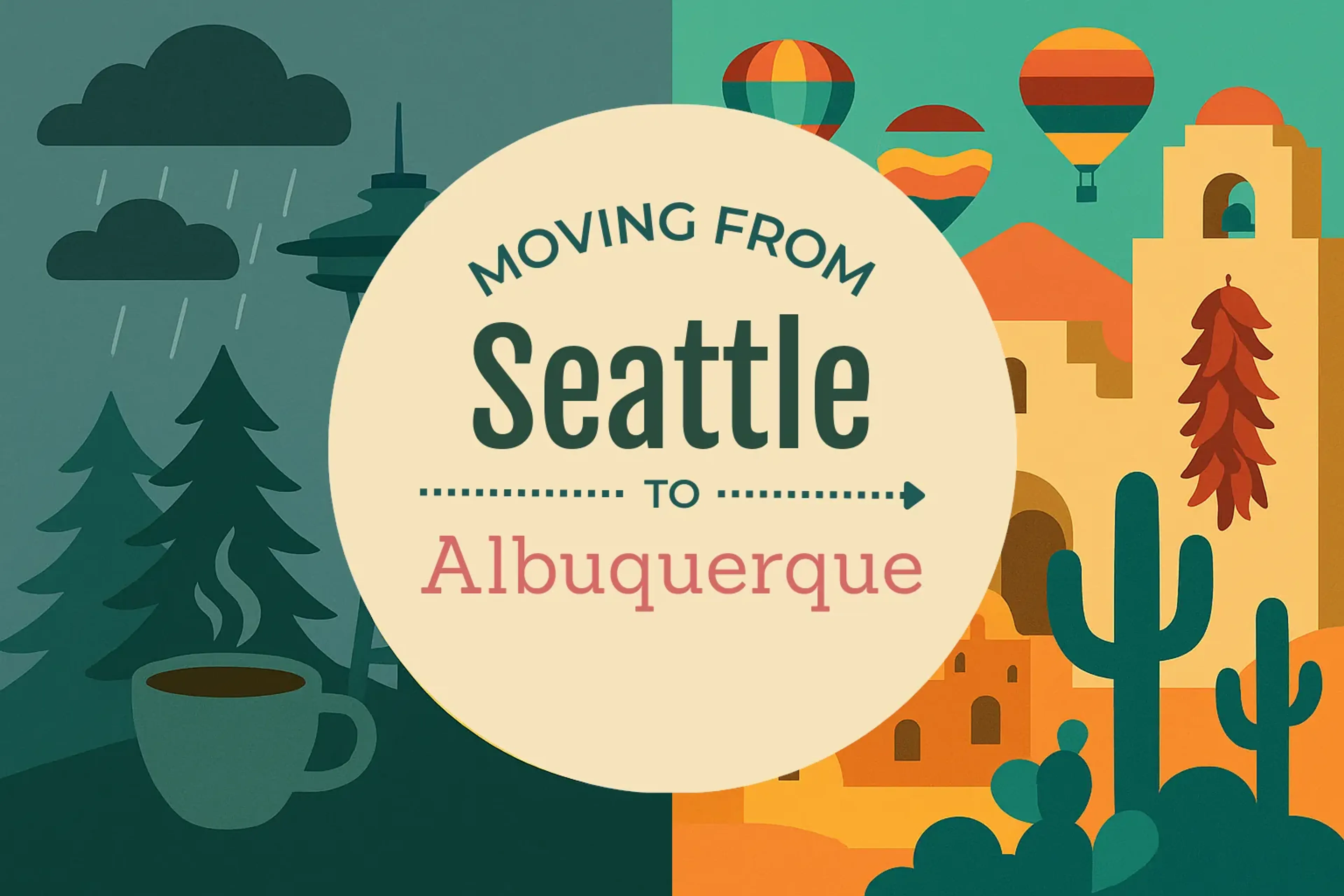 Side-by-side comparison of Seattle to Albuquerque moving companies
