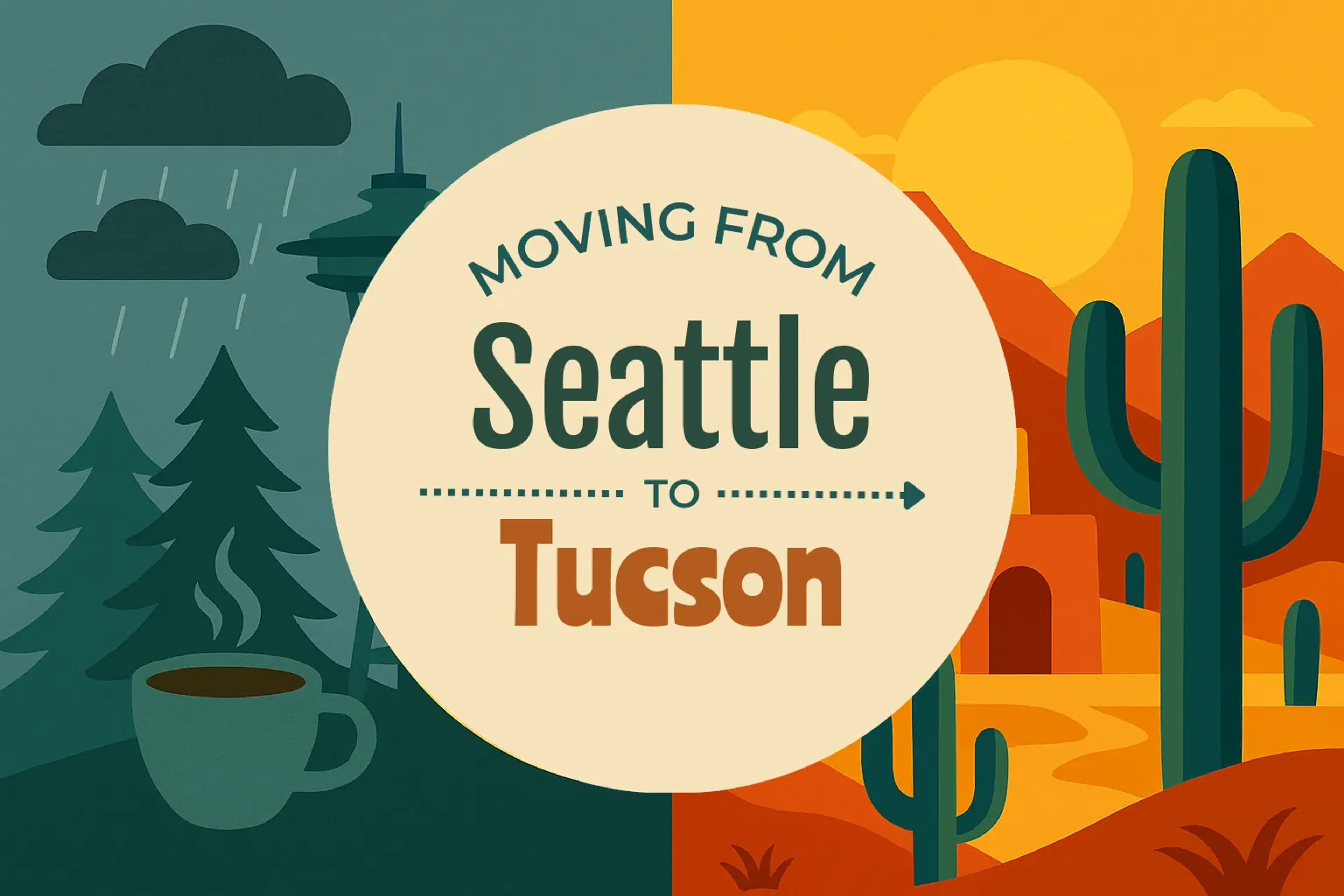 Side-by-side comparison of Seattle to Tucson moving companies