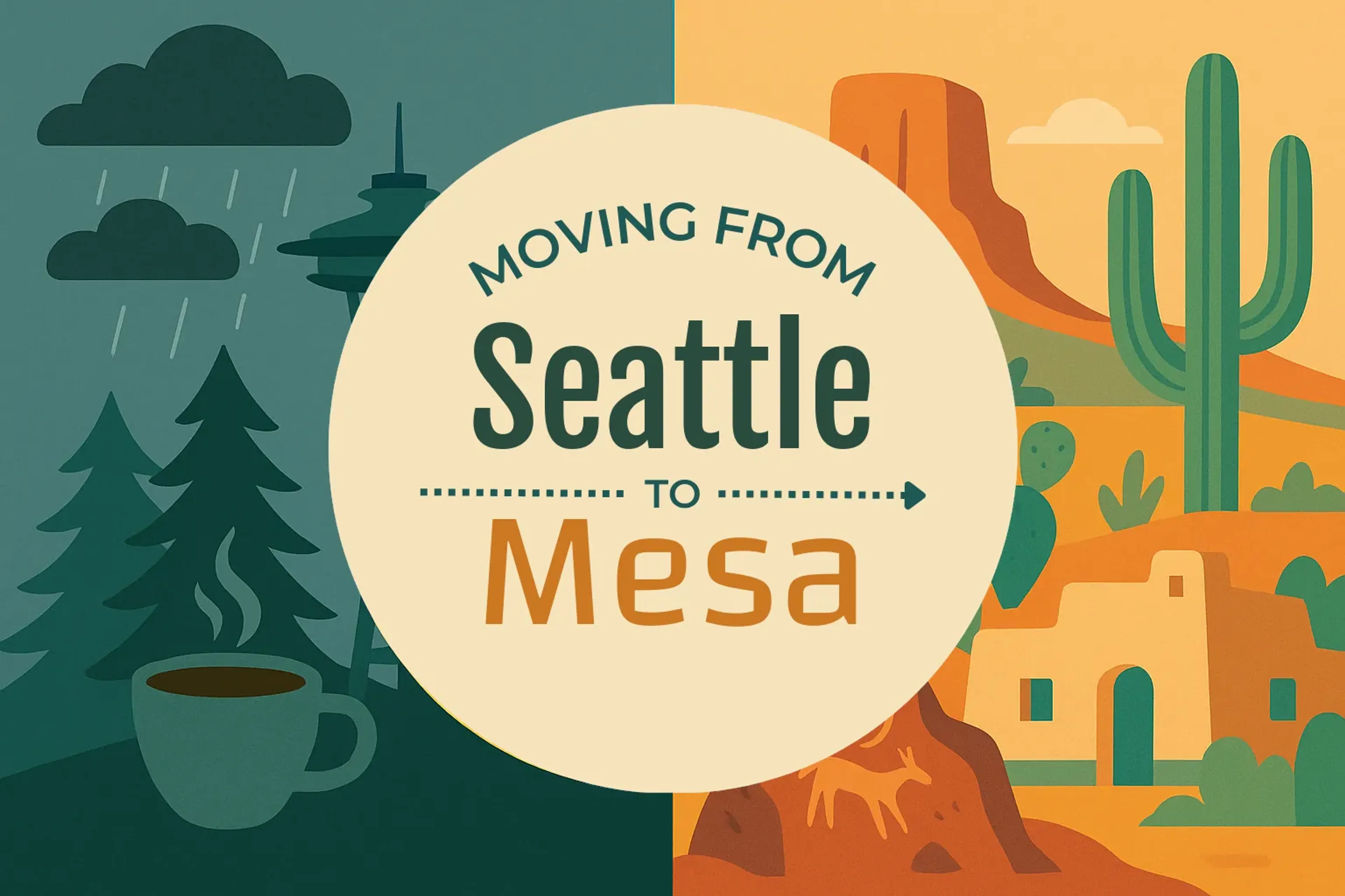 Side-by-side comparison of Seattle to Mesa moving companies