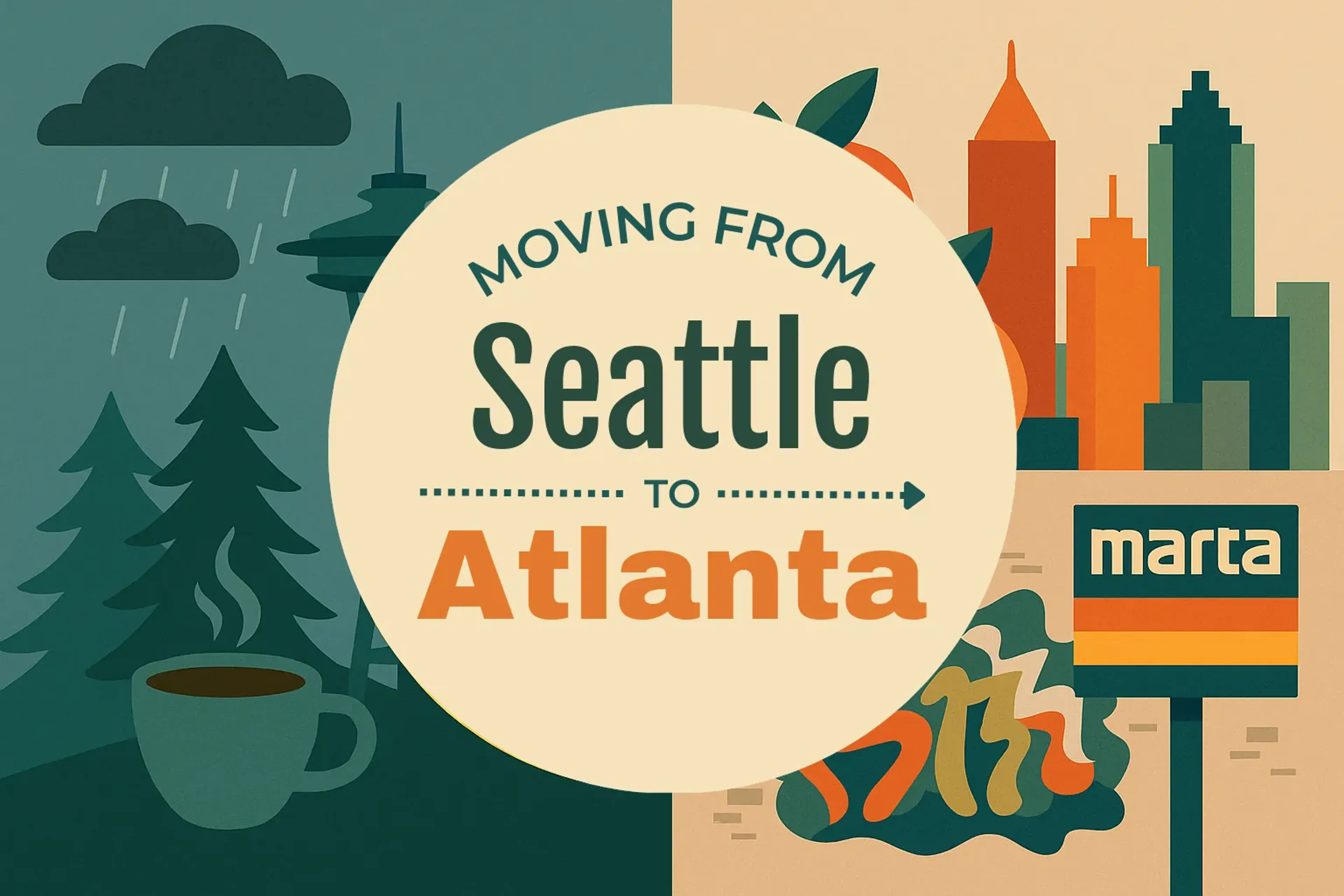Side-by-side comparison of Seattle to Atlanta moving companies