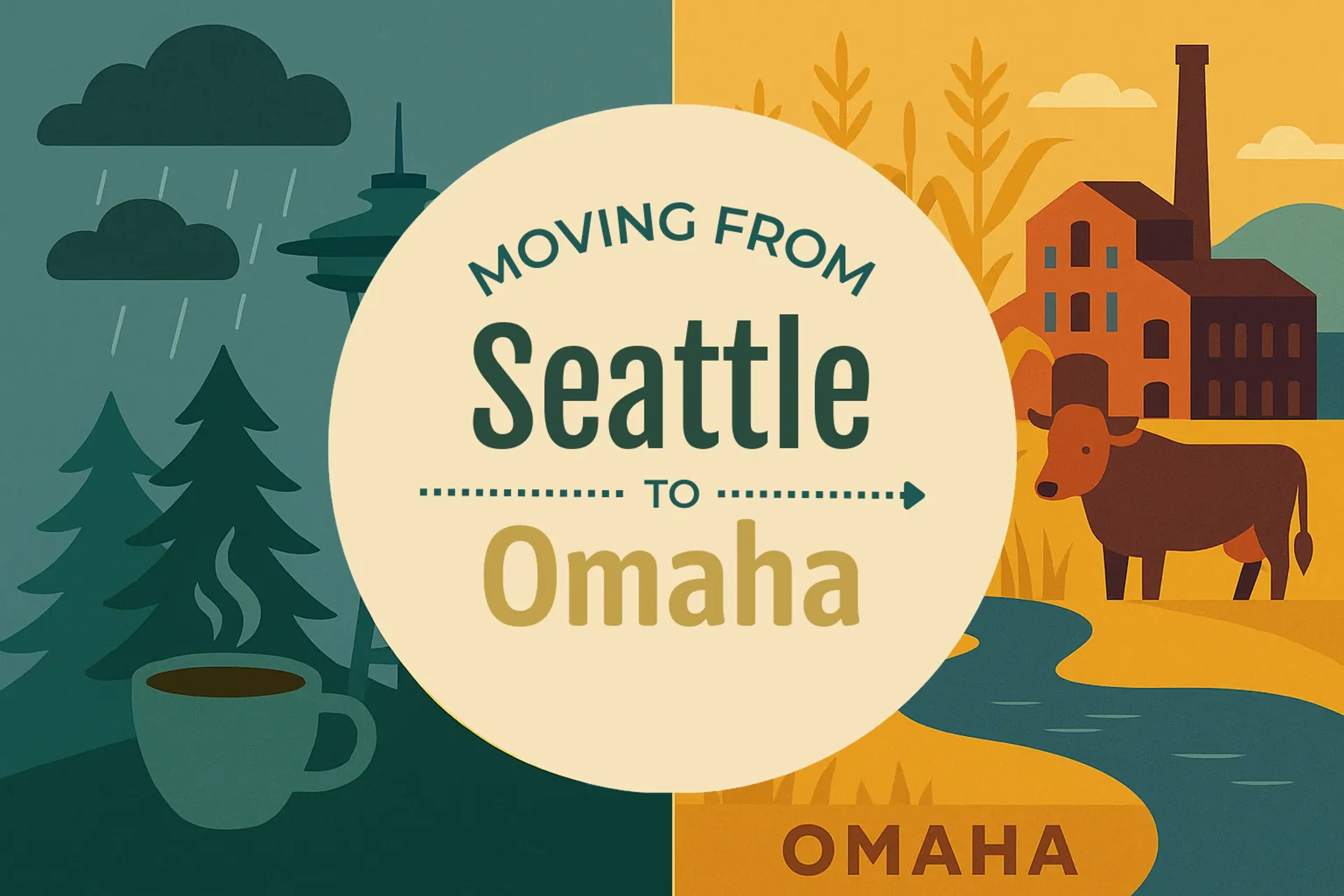 Side-by-side comparison of Seattle to Omaha moving companies