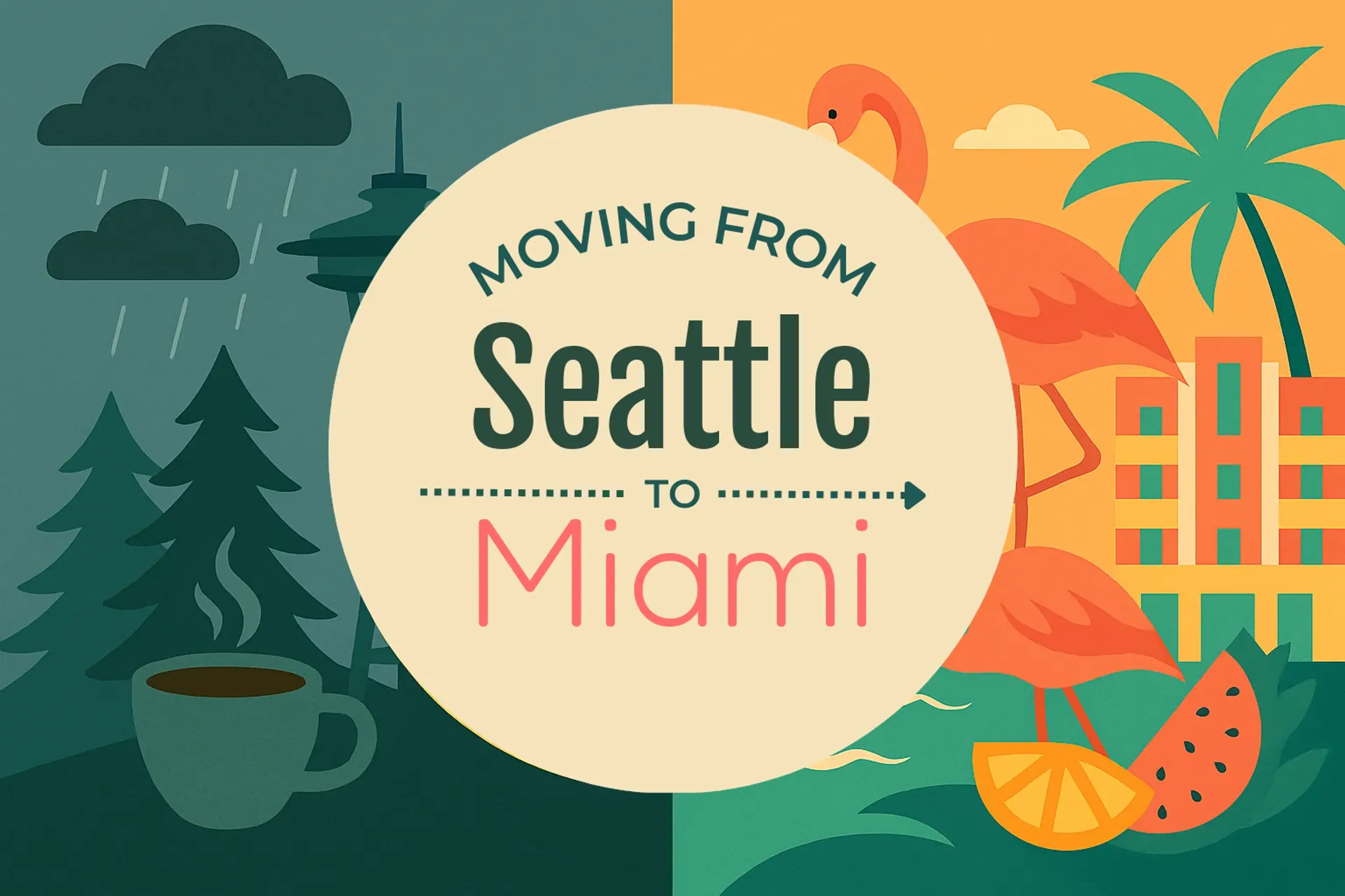 Side-by-side comparison of Seattle to Miami moving companies