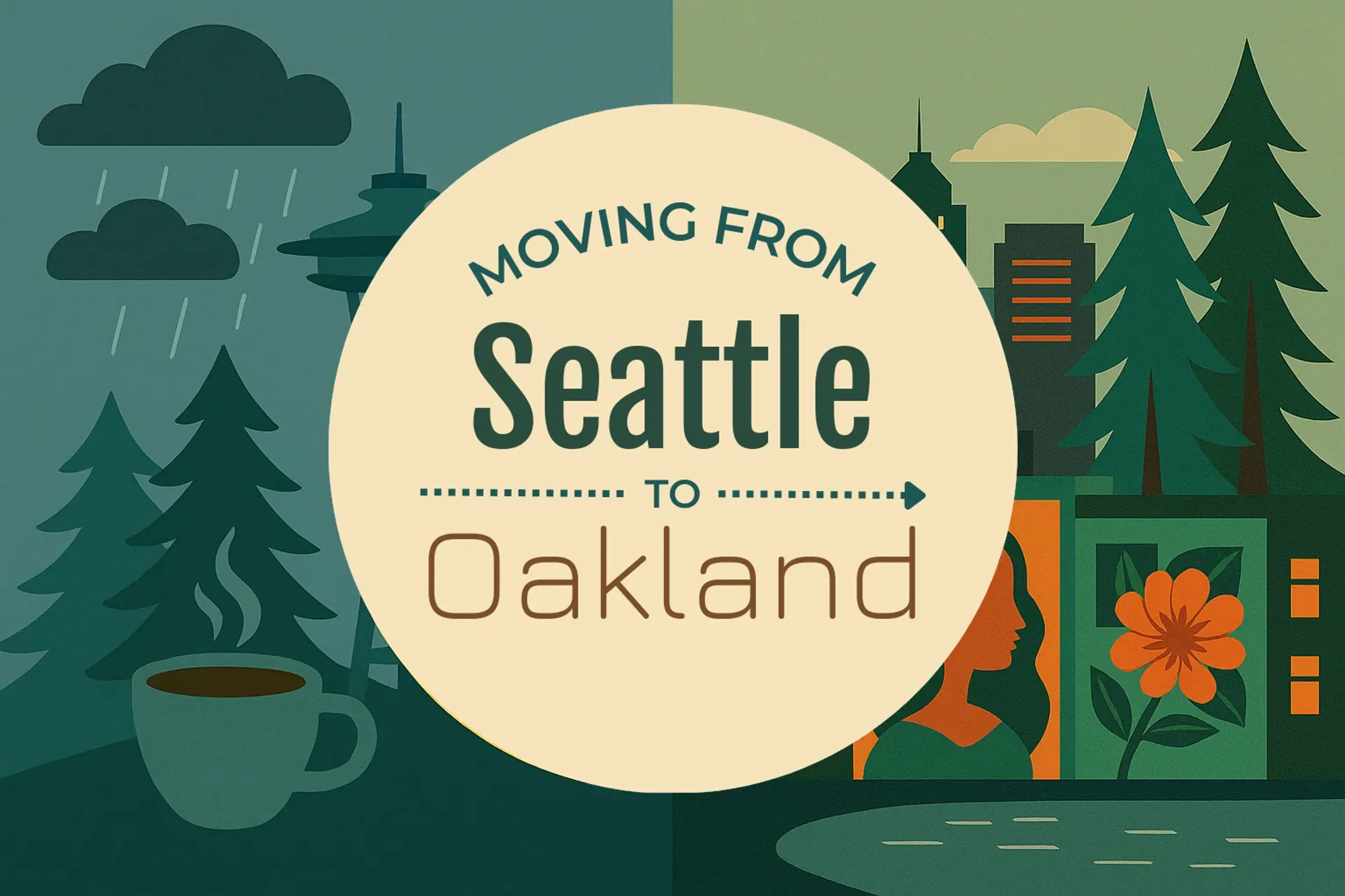 Side-by-side comparison of Seattle to Oakland moving companies