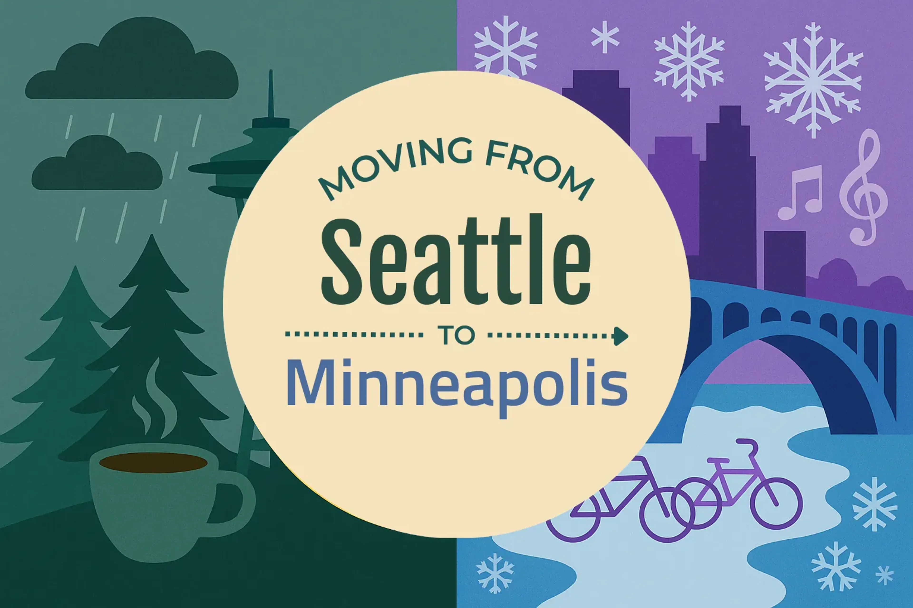 Side-by-side comparison of Seattle to Minneapolis moving companies