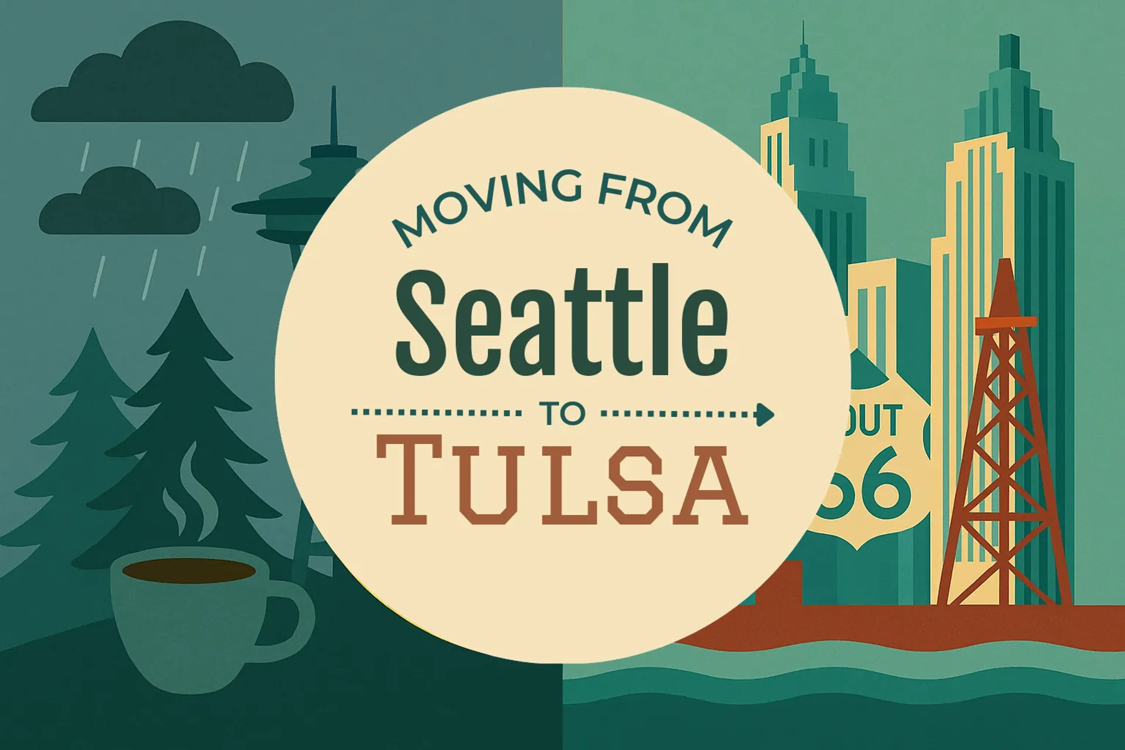 Side-by-side comparison of Seattle to Tulsa moving companies