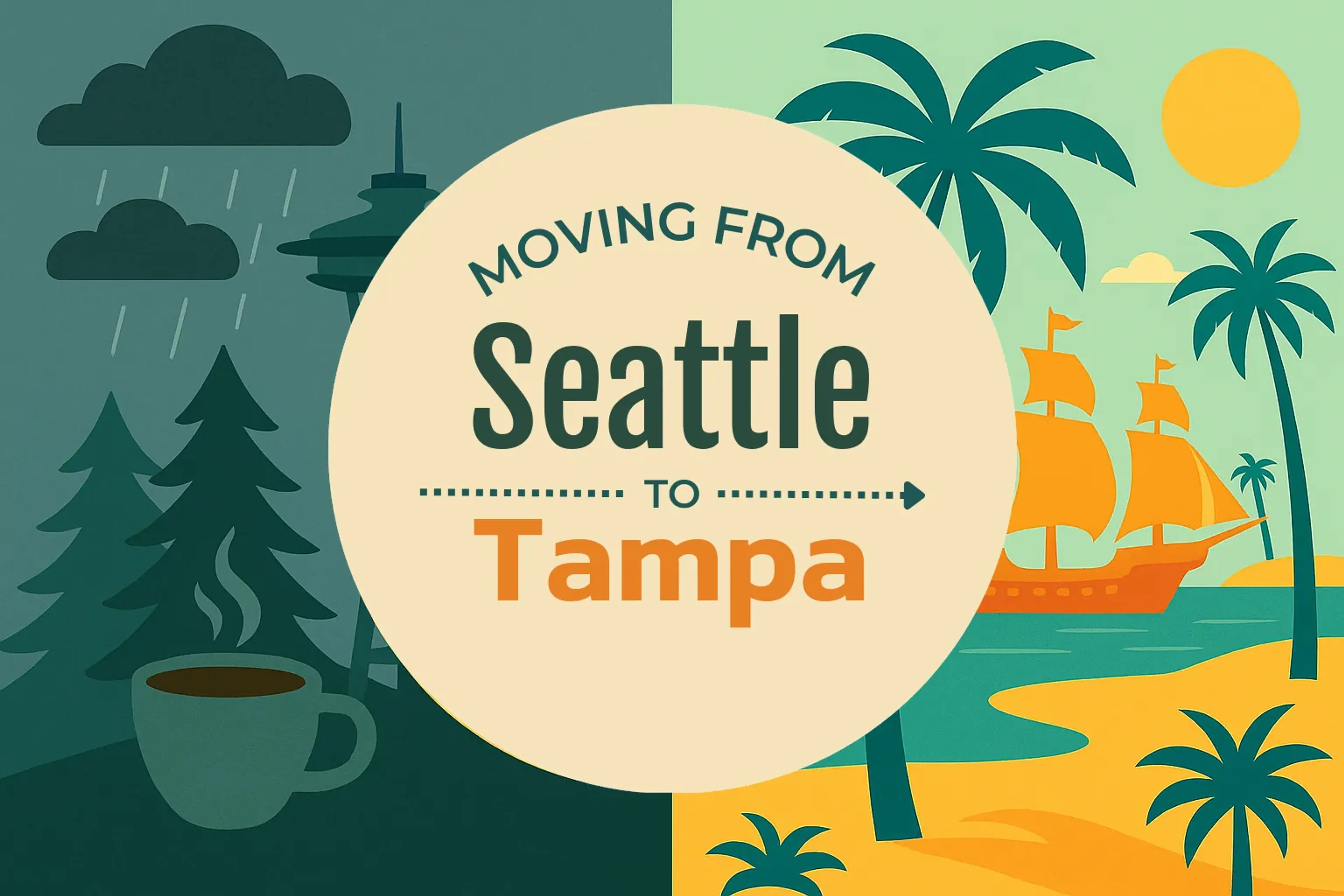 Side-by-side comparison of Seattle to Tampa moving companies