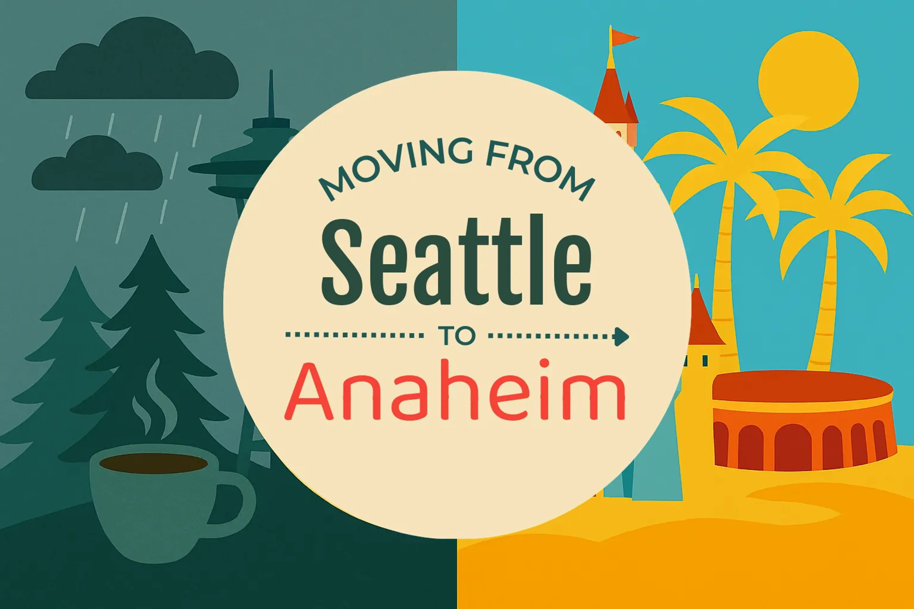 Side-by-side comparison of Seattle to Anaheim moving companies