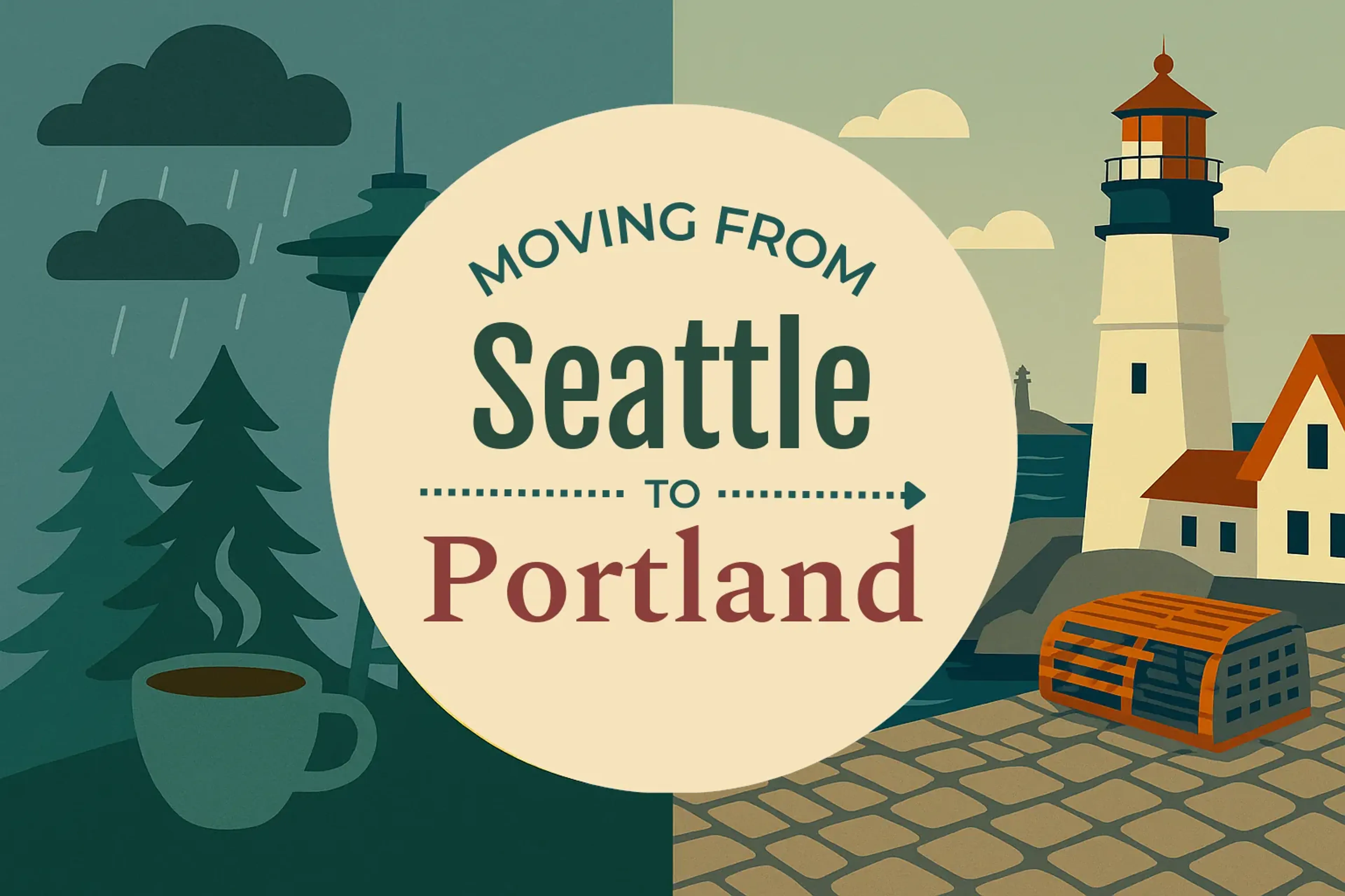 Side-by-side comparison of Seattle to Portland moving companies