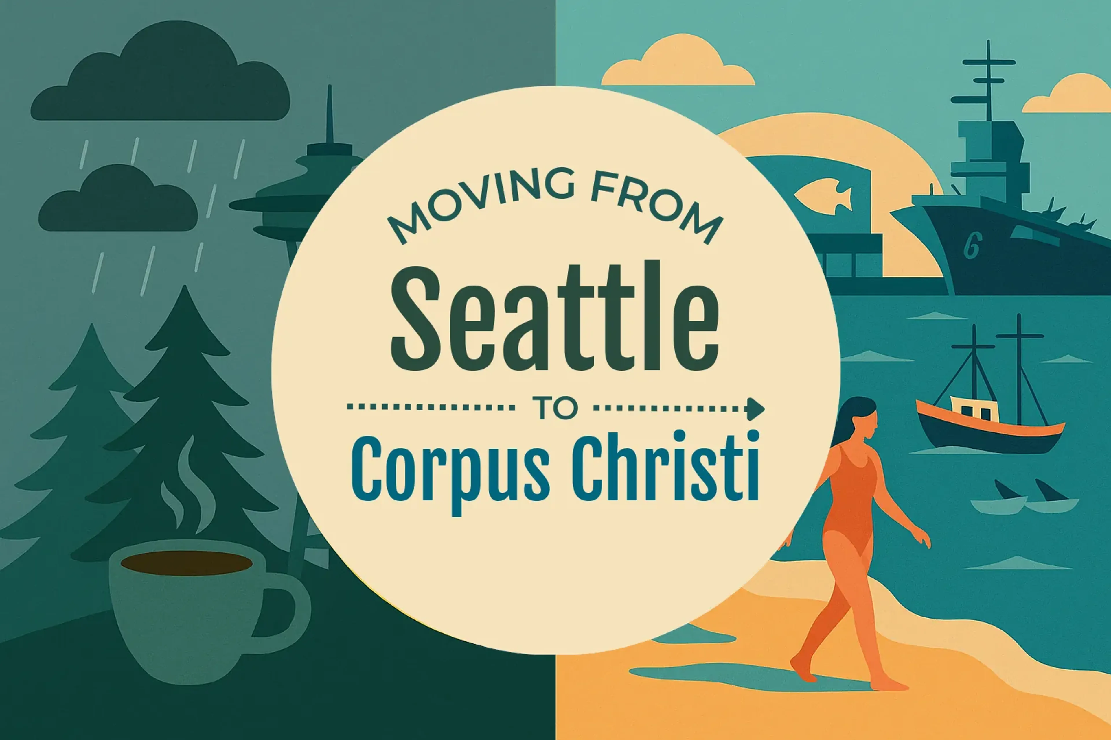 Side-by-side comparison of Seattle to Corpus Christi moving companies