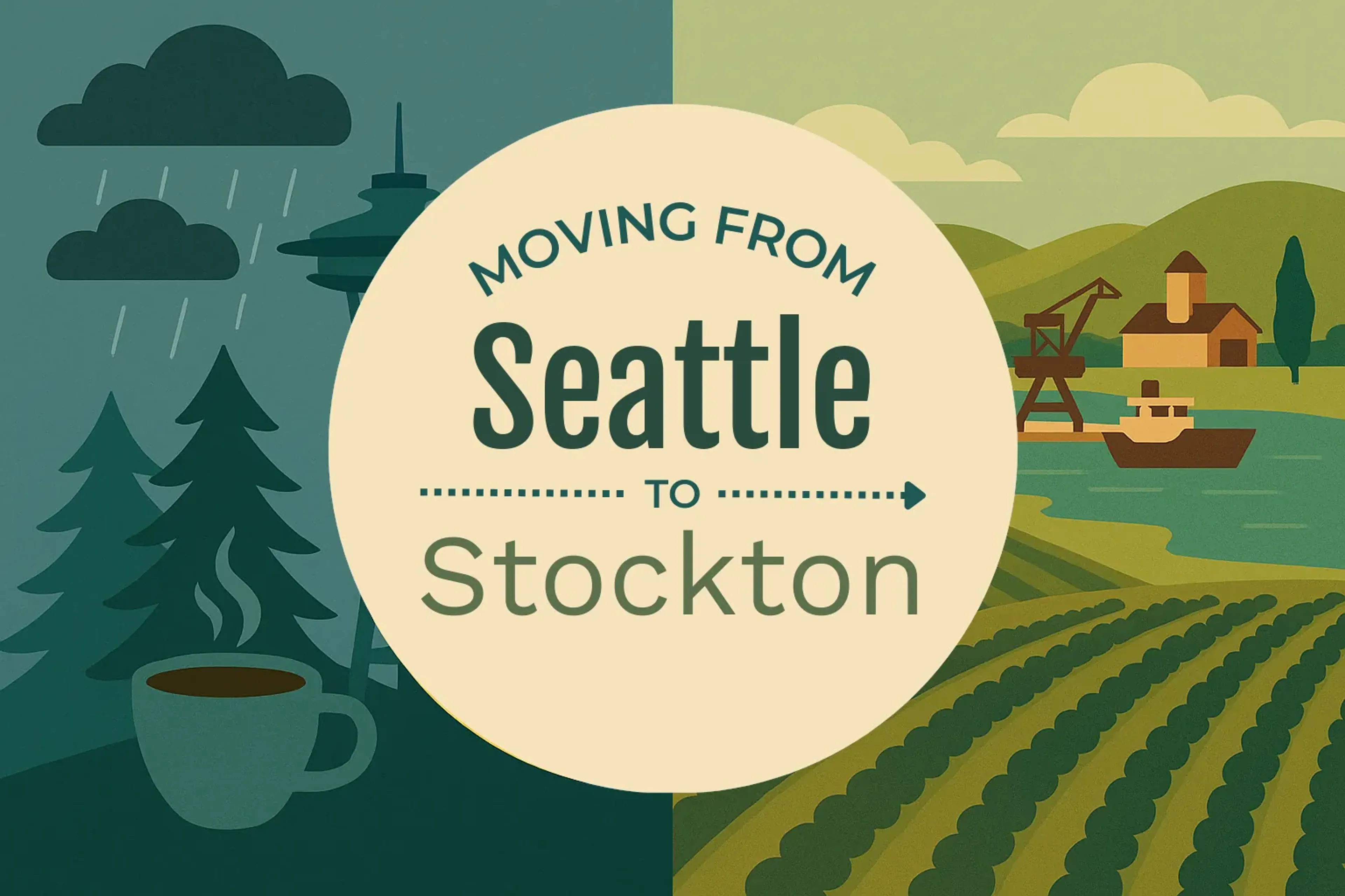 Side-by-side comparison of Seattle to Stockton moving companies