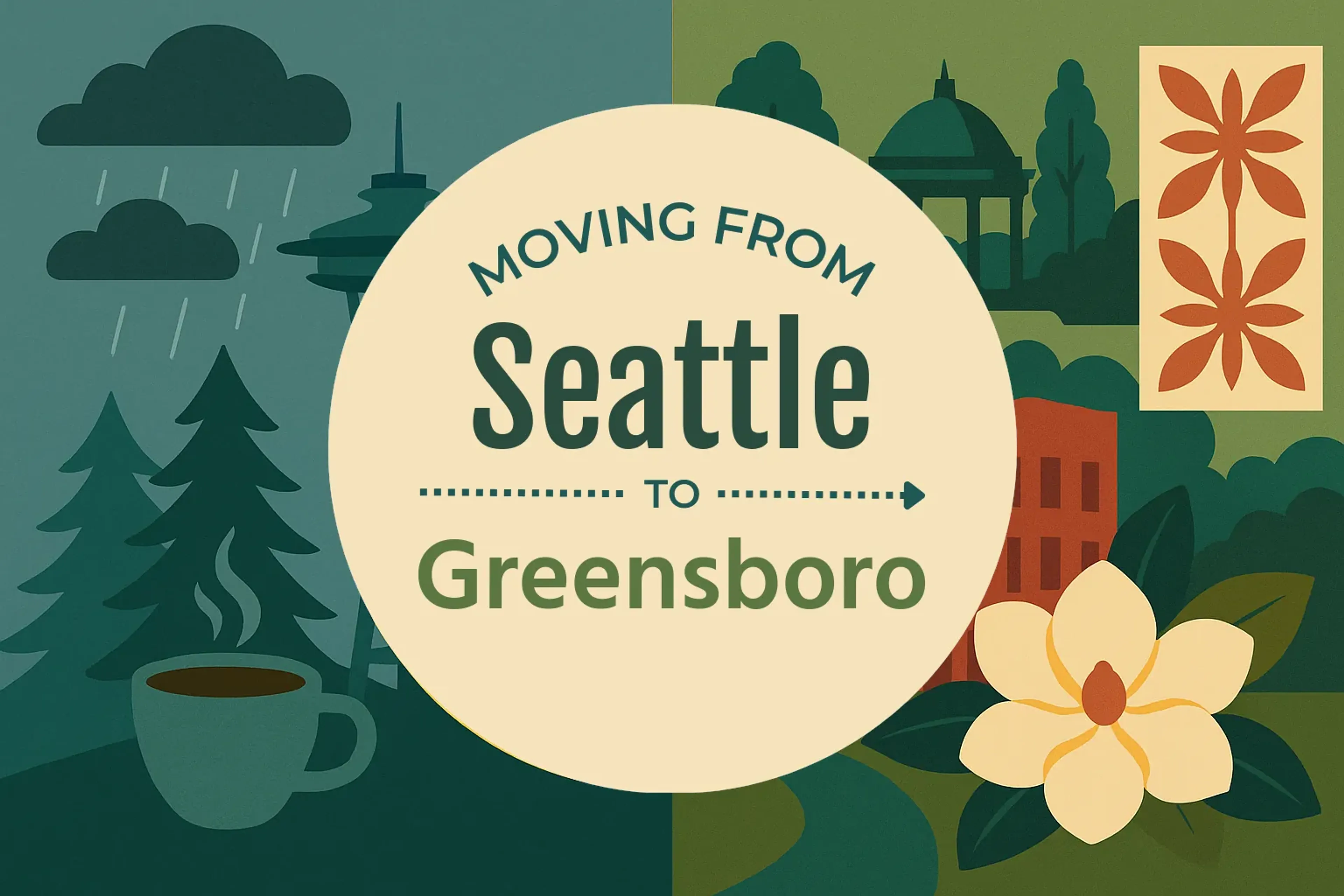 Side-by-side comparison of Seattle to Greensboro moving companies