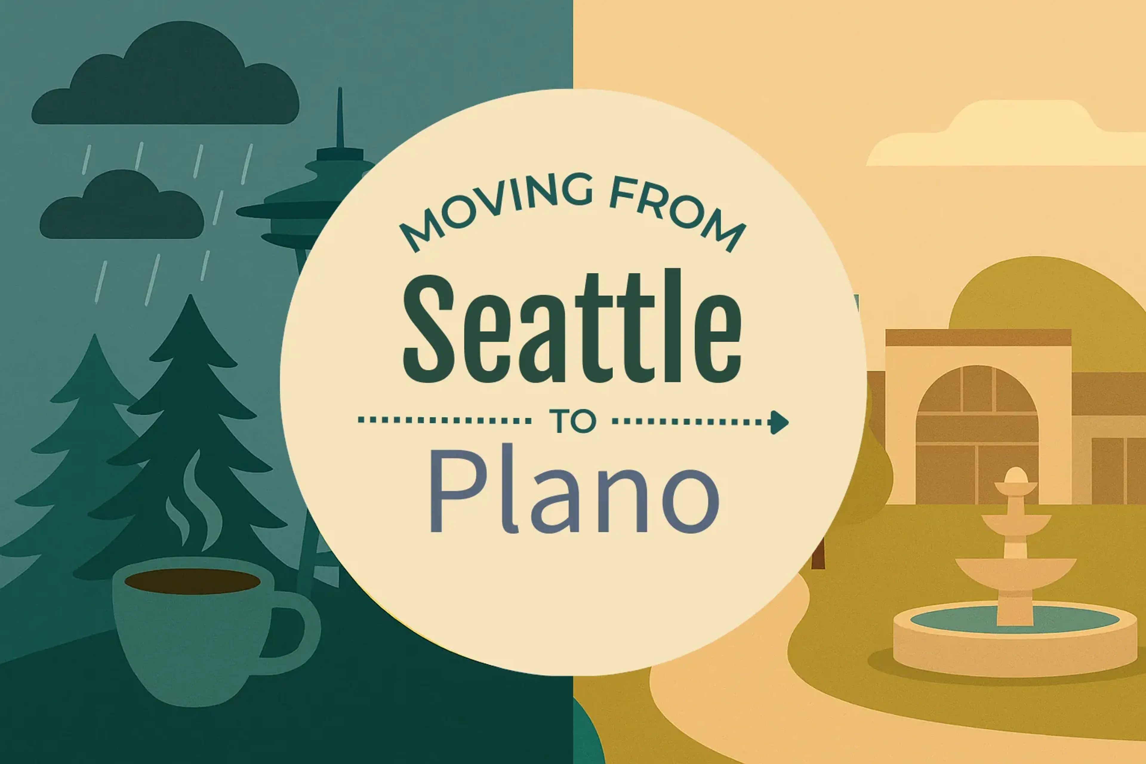 Side-by-side comparison of Seattle to Plano moving companies