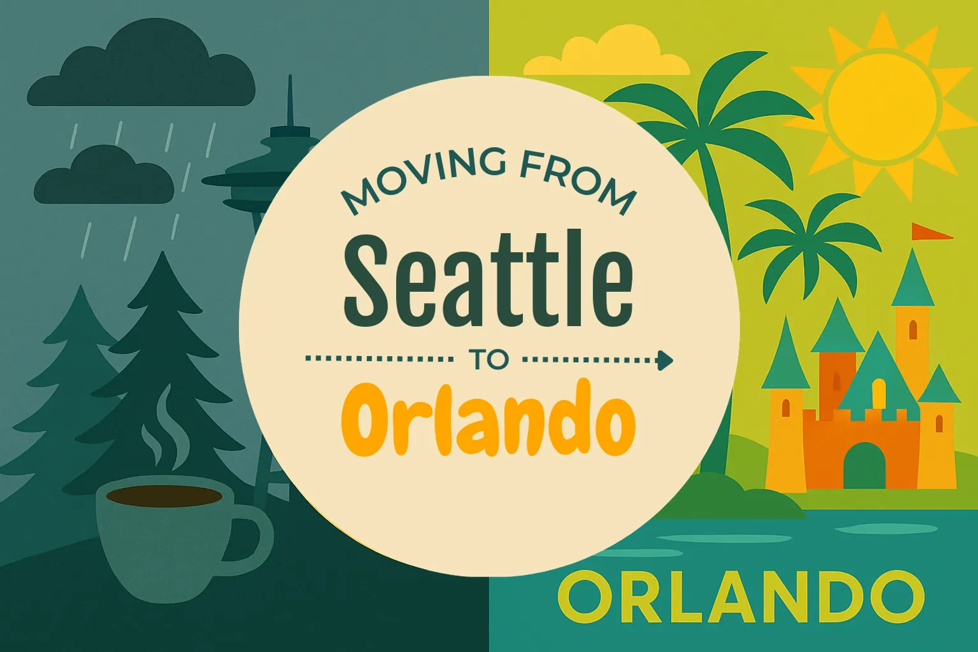 Side-by-side comparison of Seattle to Orlando moving companies