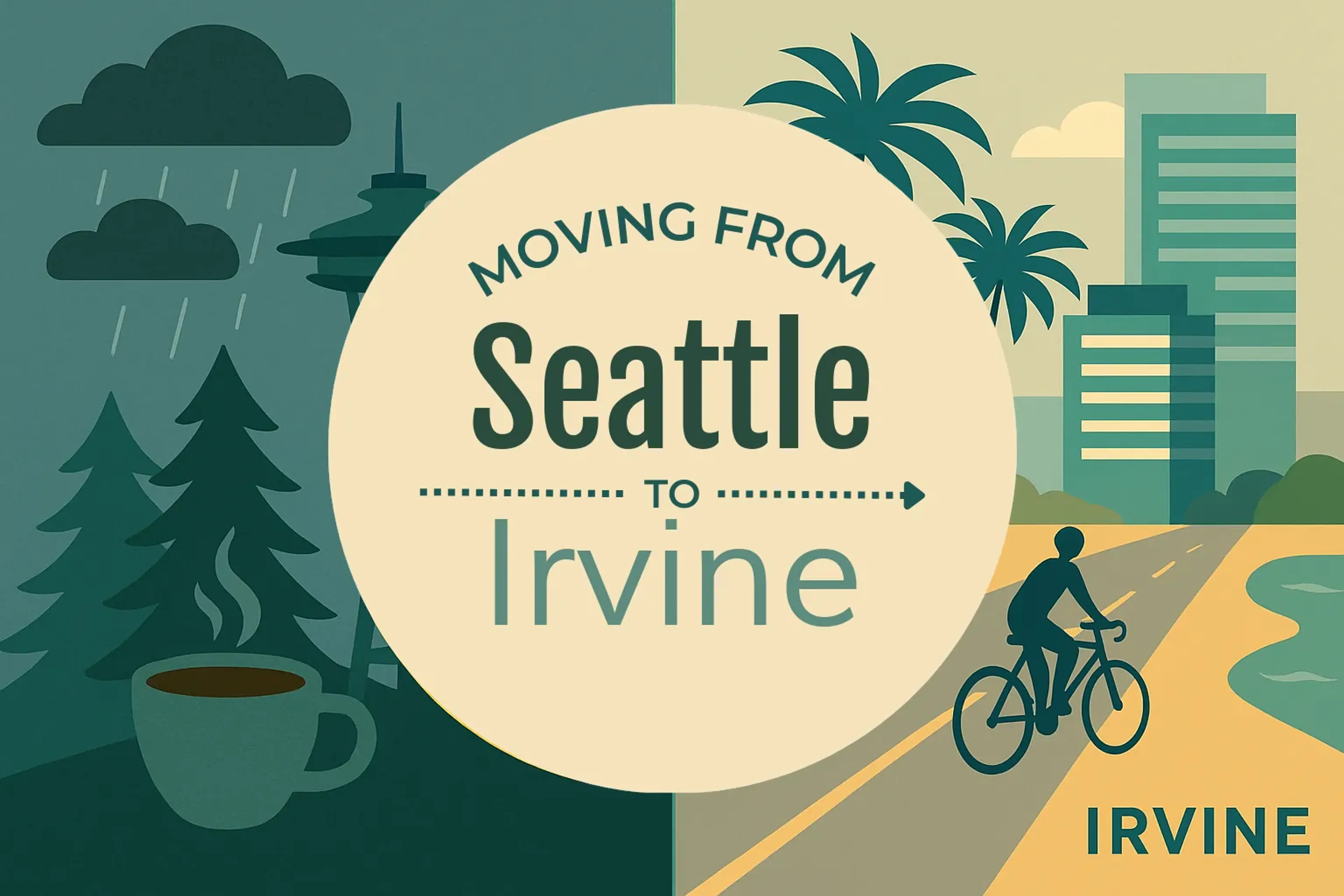 Side-by-side comparison of Seattle to Irvine moving companies