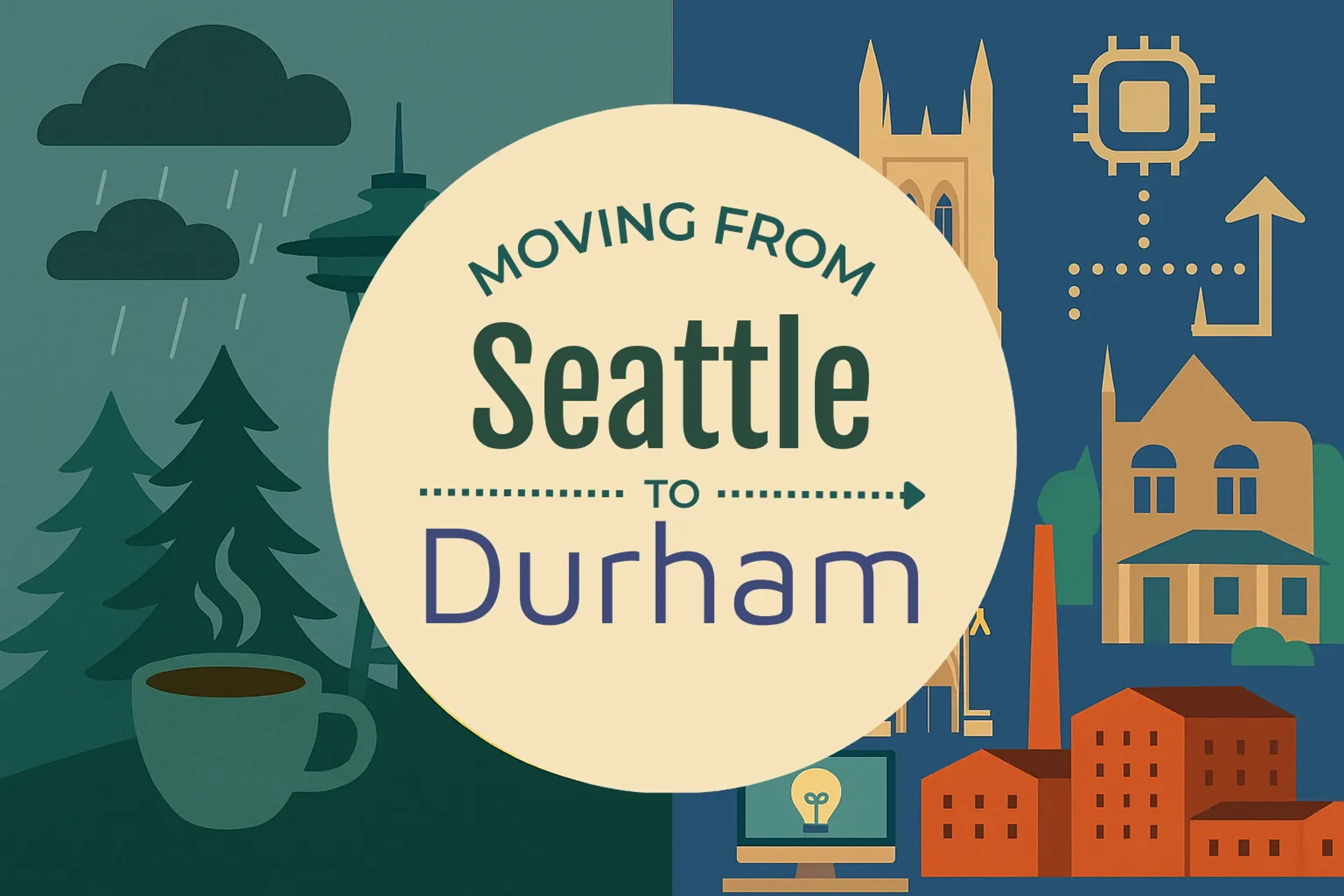 Side-by-side comparison of Seattle to Durham moving companies