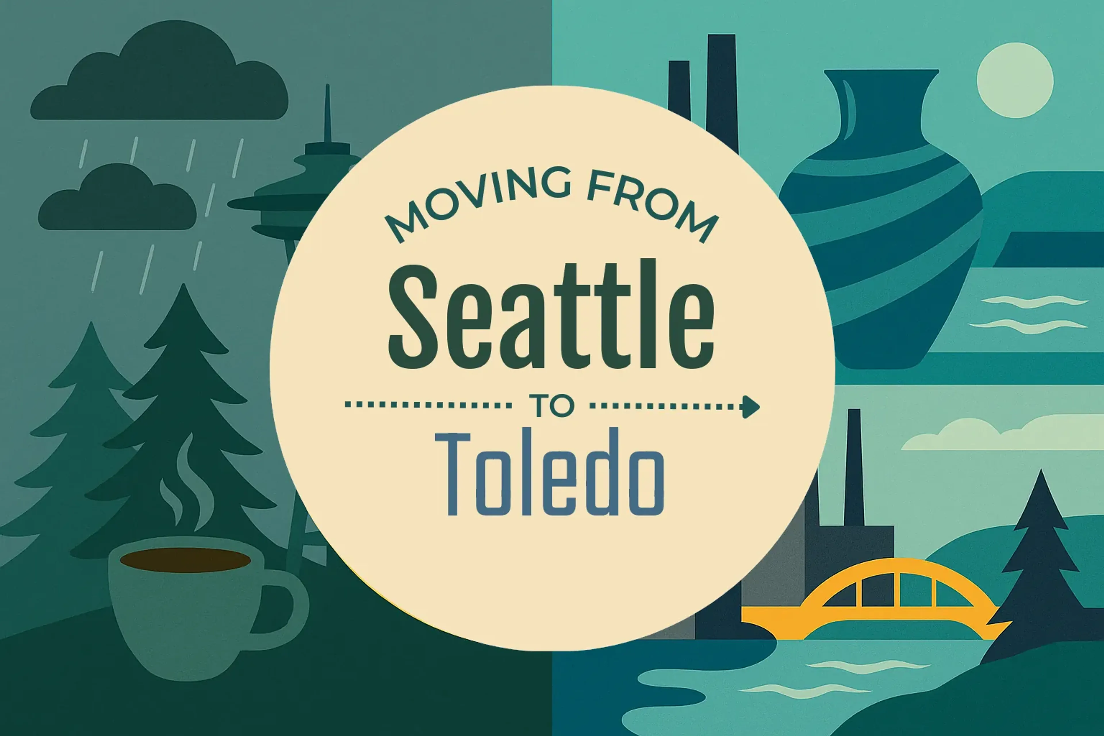 Side-by-side comparison of Seattle to Toledo moving companies