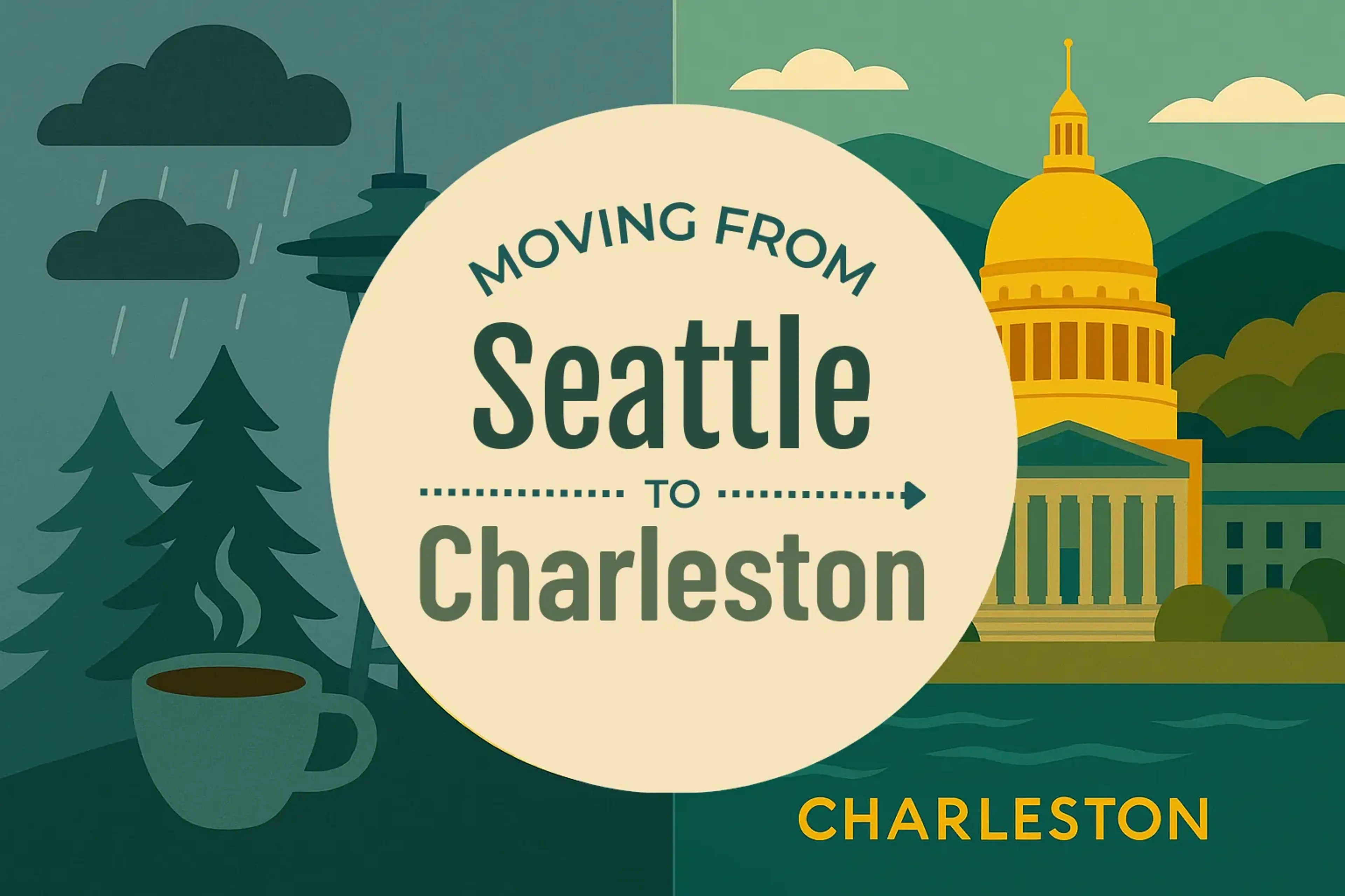 Side-by-side comparison of Seattle to Charleston moving companies