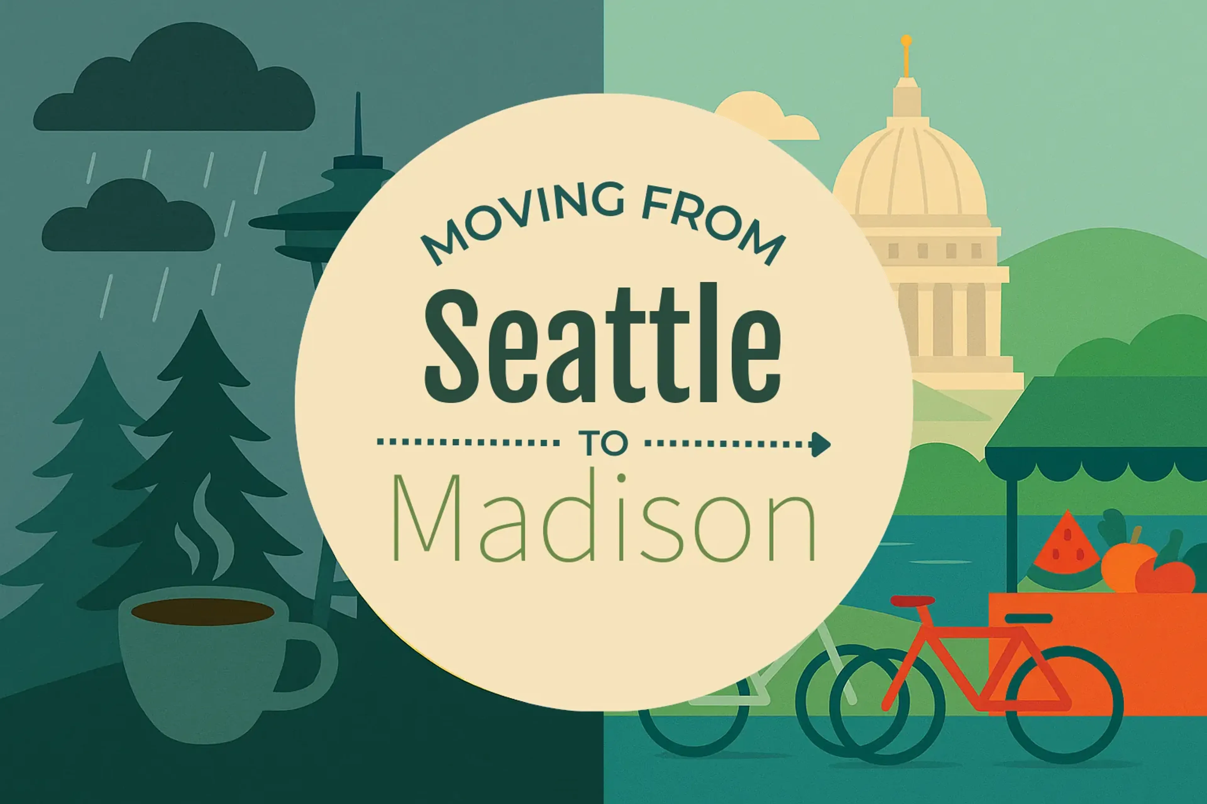 Side-by-side comparison of Seattle to Madison moving companies