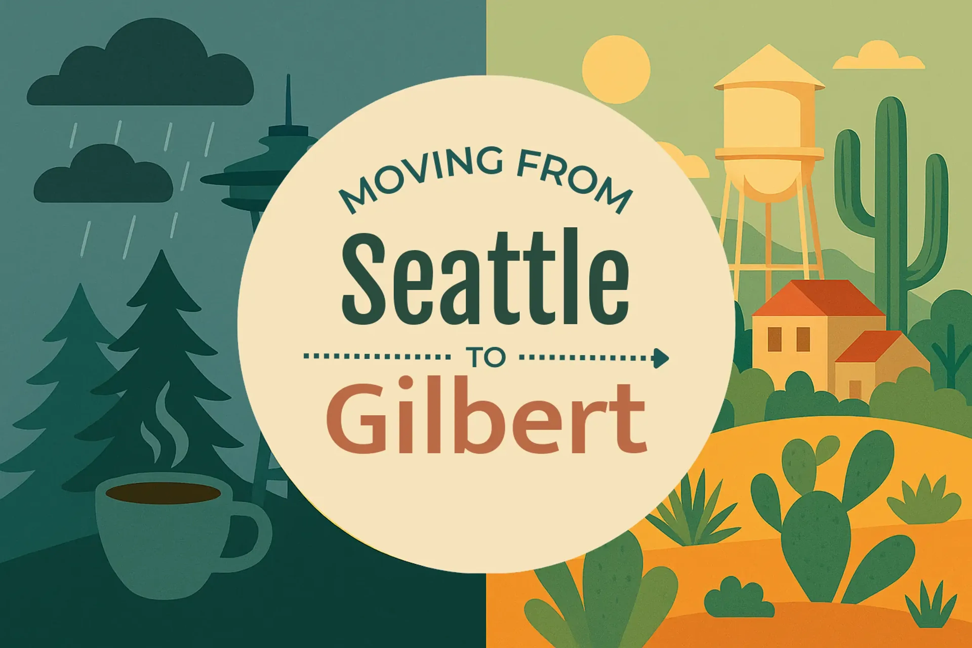 Side-by-side comparison of Seattle to Gilbert moving companies