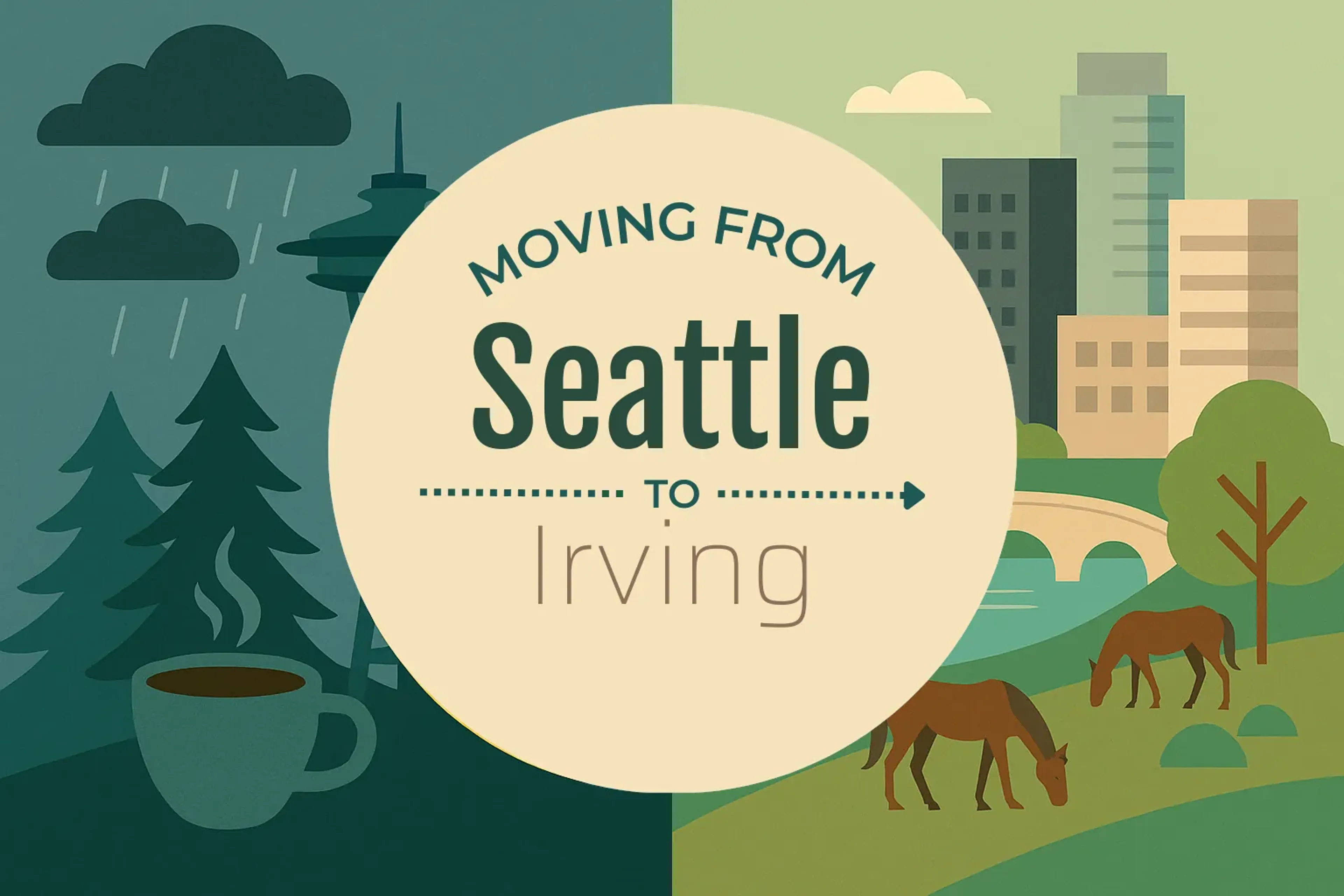 Side-by-side comparison of Seattle to Irving moving companies