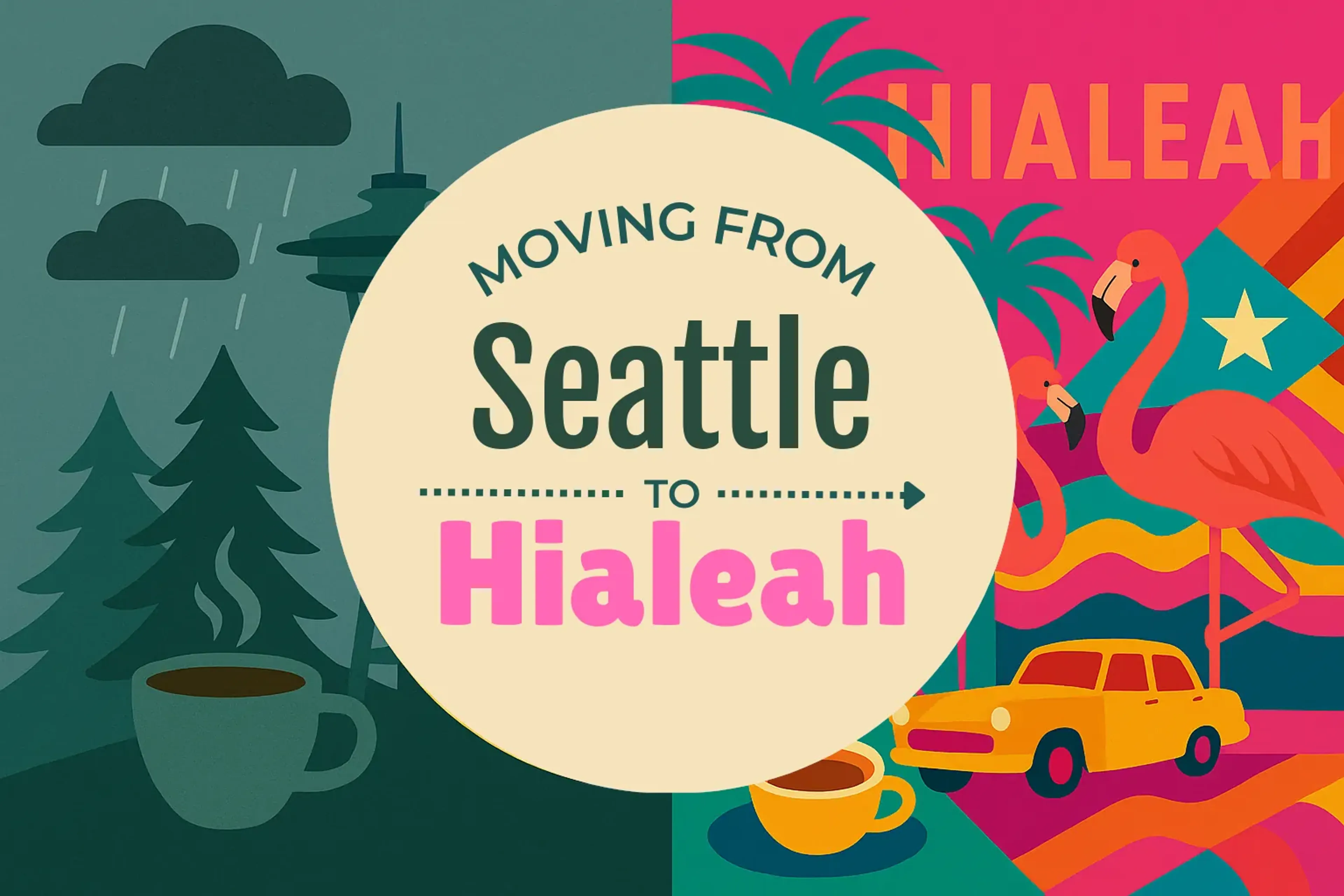 Side-by-side comparison of Seattle to Hialeah moving companies