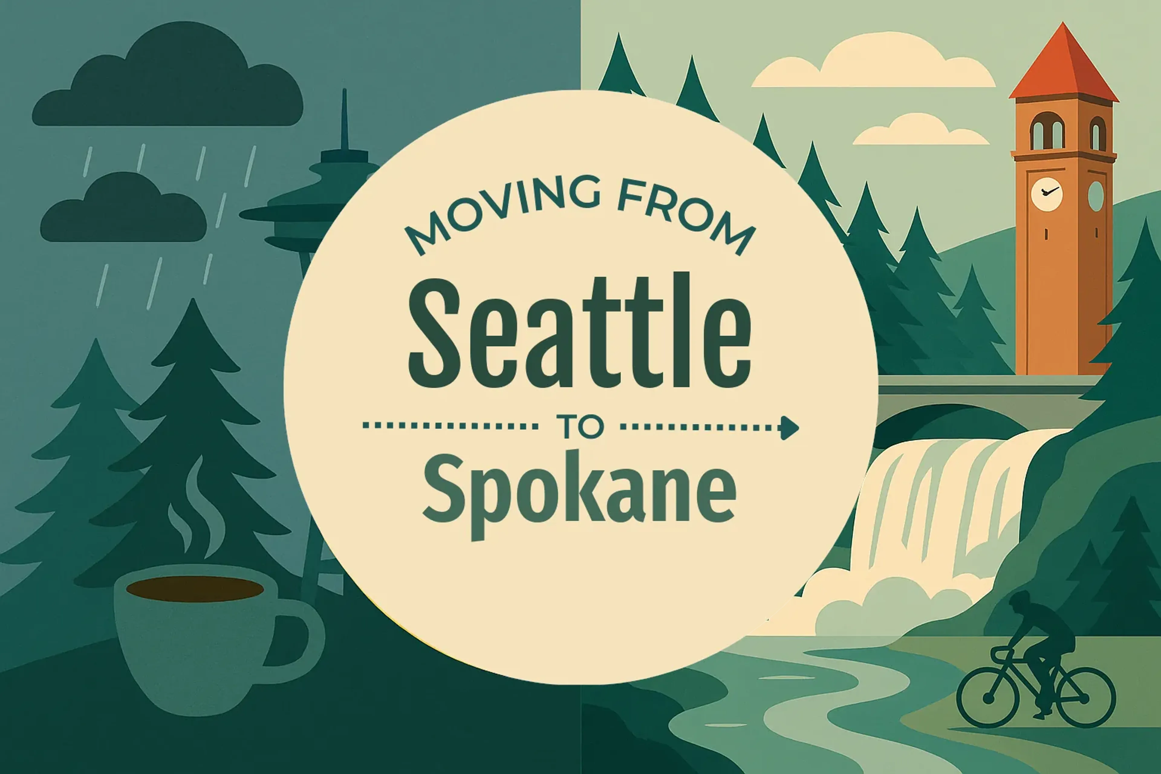Side-by-side comparison of Seattle to Spokane moving companies