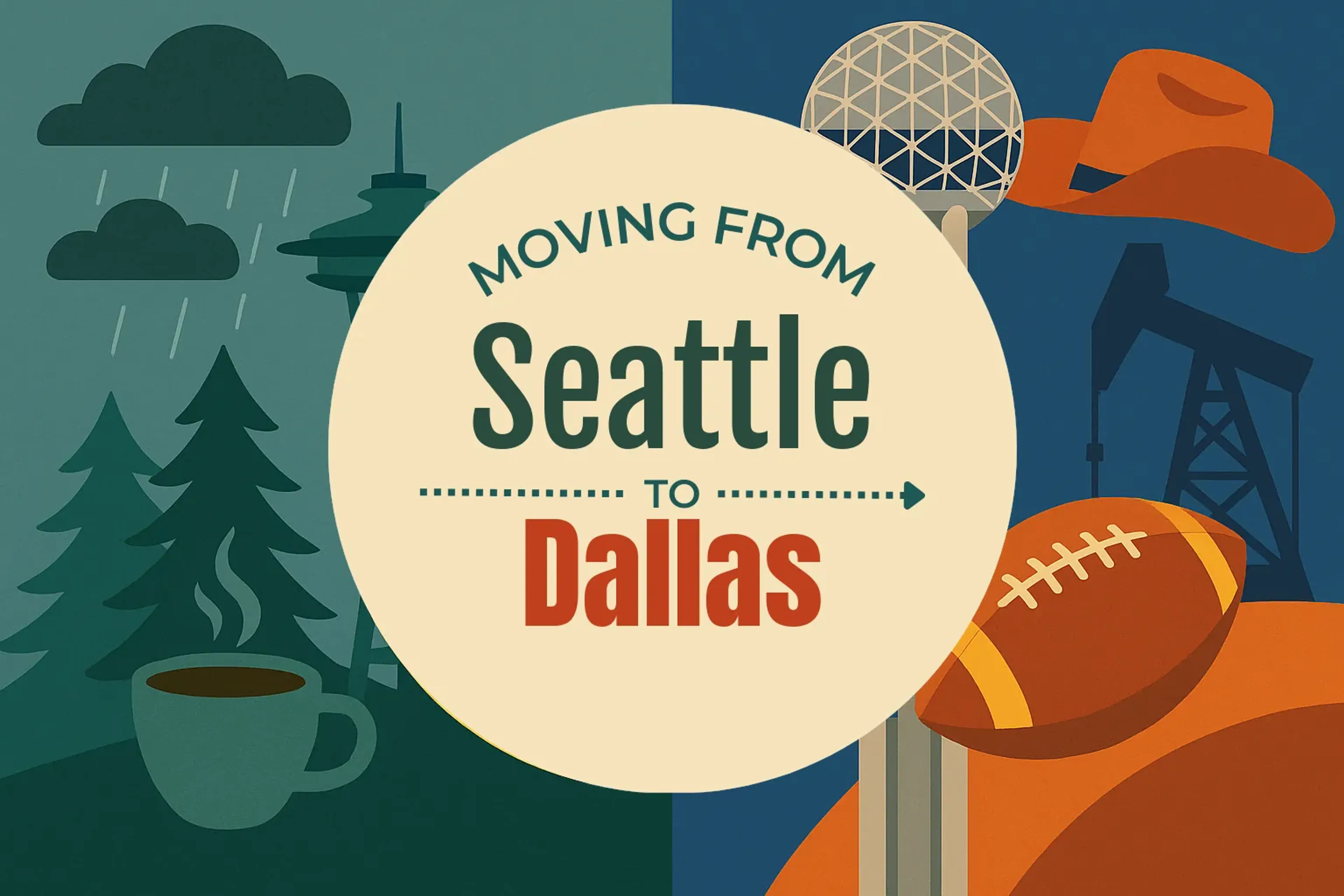 Side-by-side comparison of Seattle to Dallas moving companies