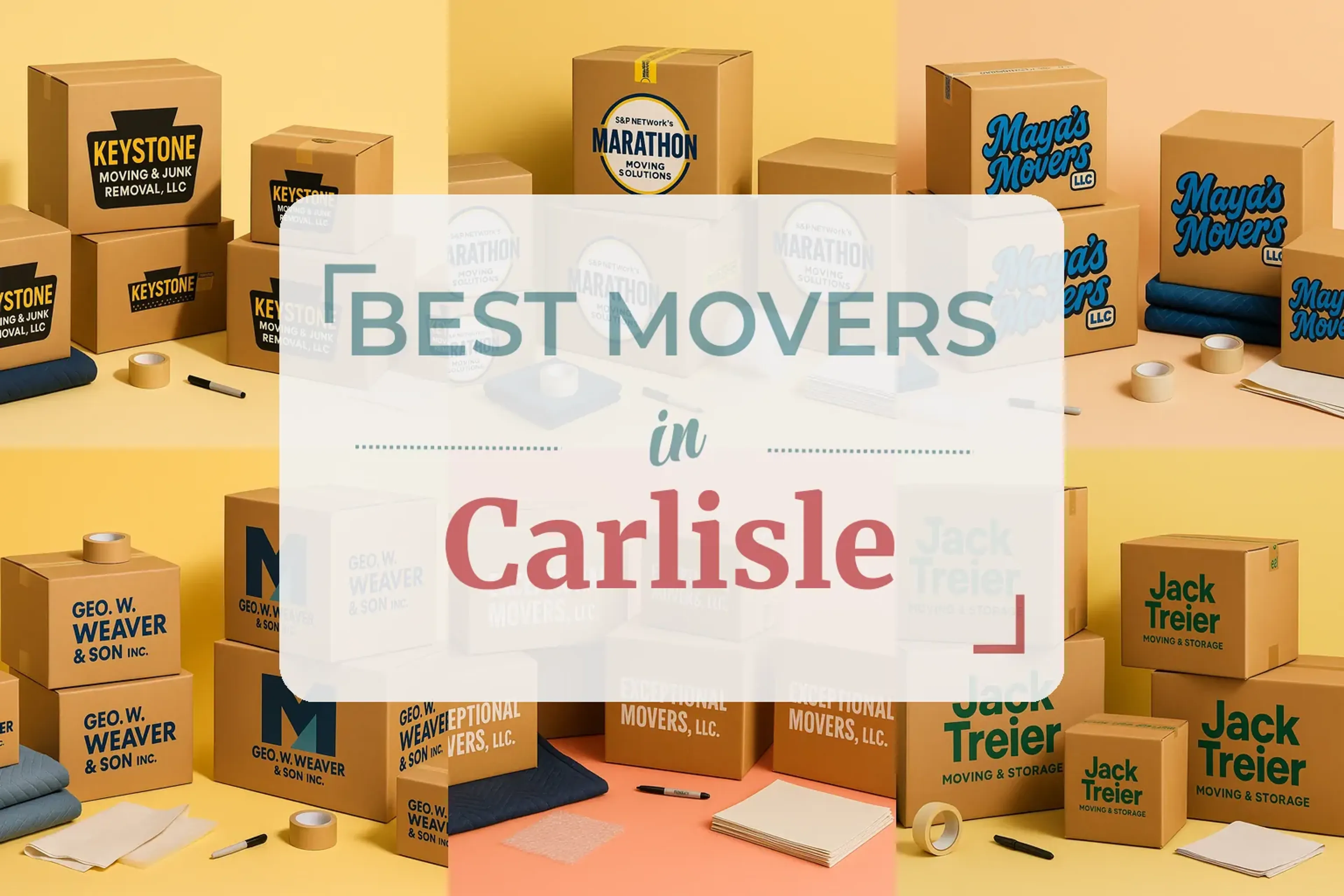 Side-by-side comparison of Carlisle moving companies