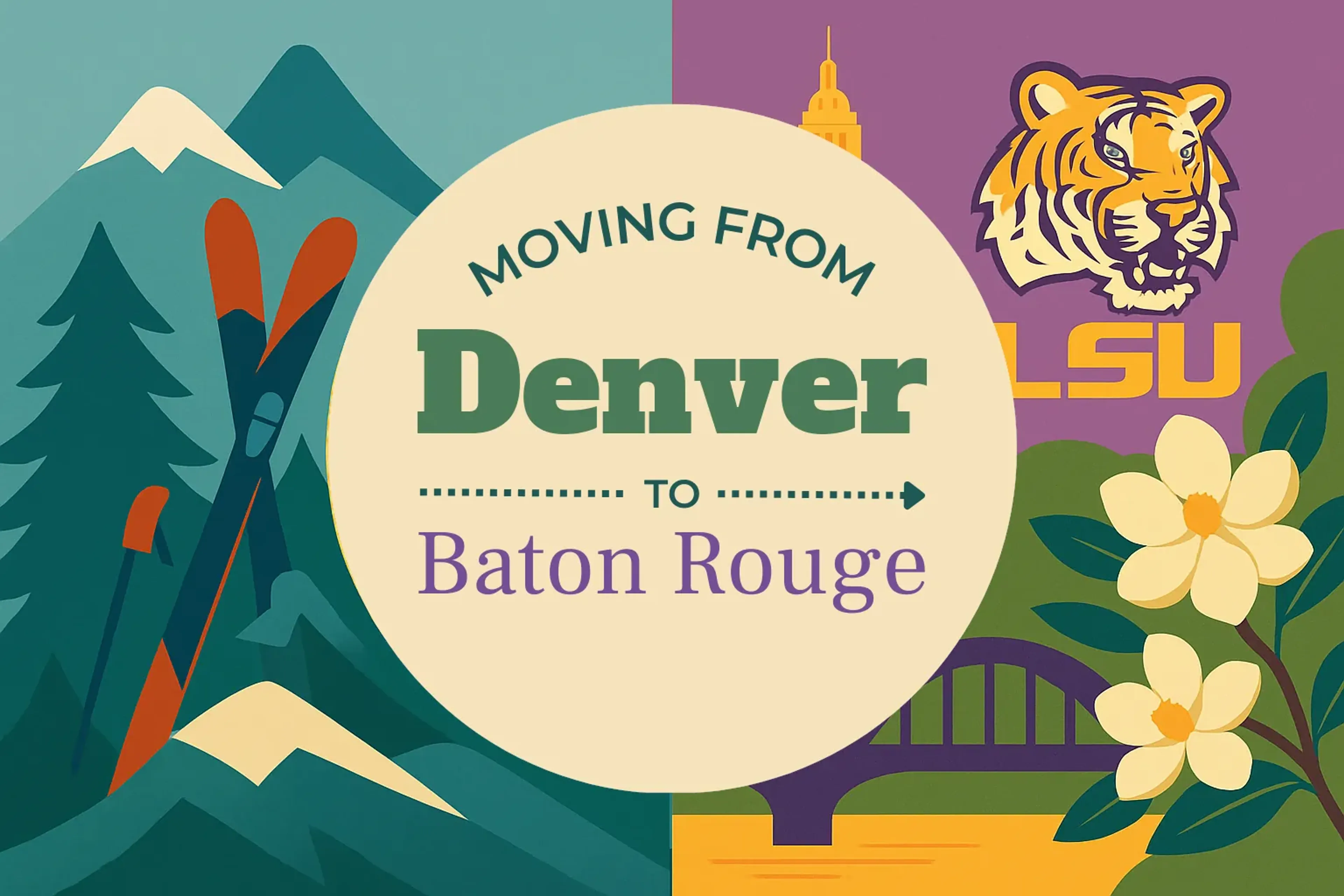 Side-by-side comparison of Denver to Baton Rouge moving companies