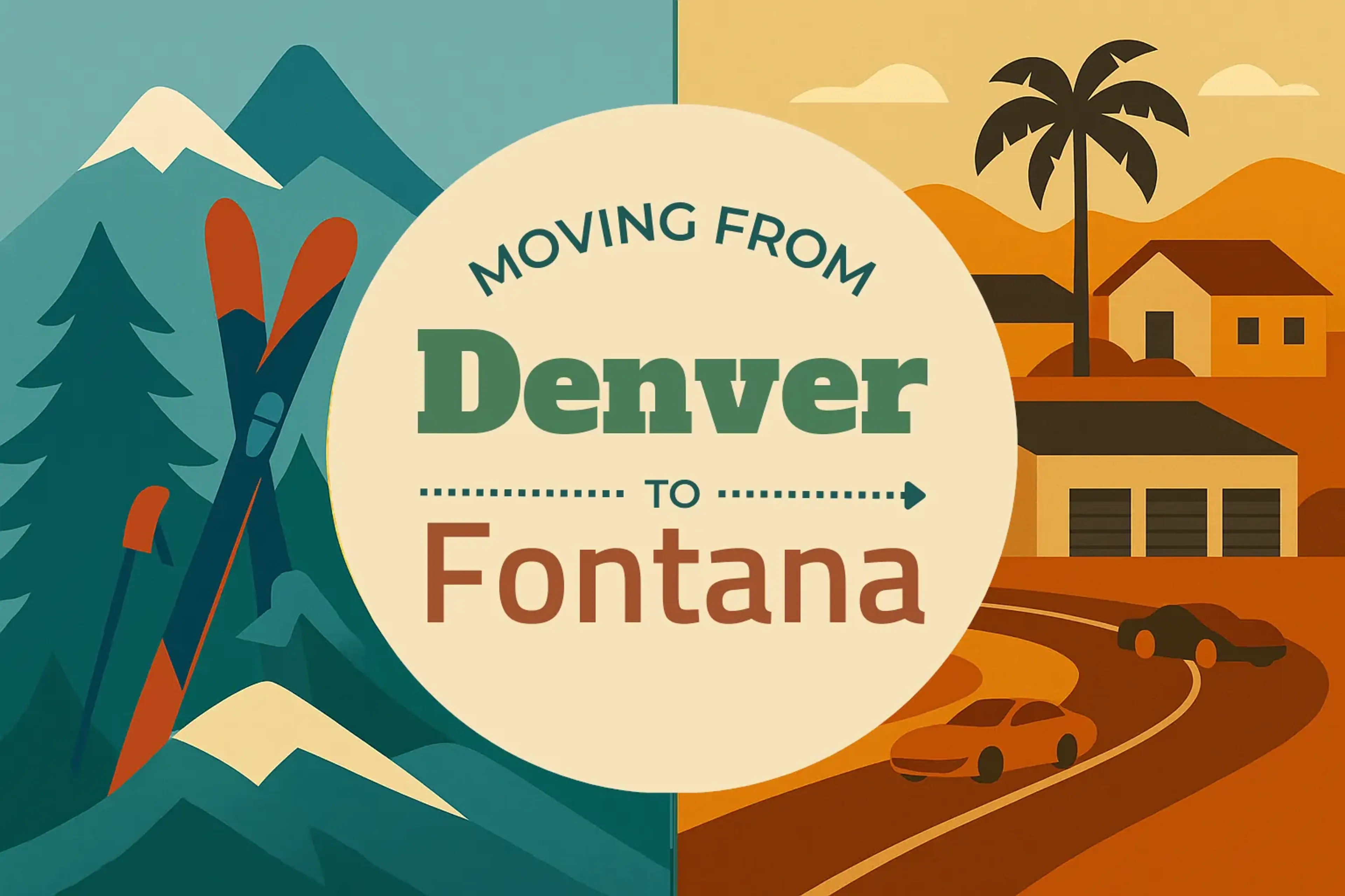 Side-by-side comparison of Denver to Fontana moving companies